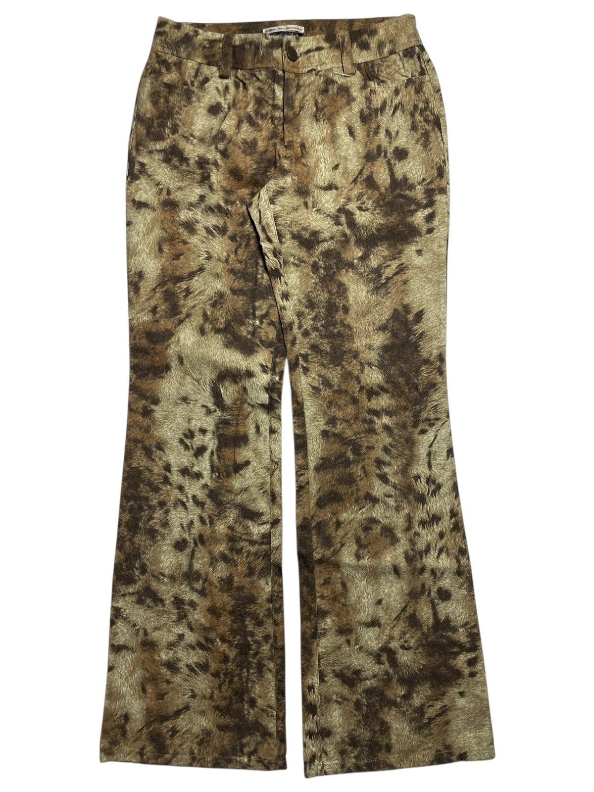Tornado Mart 2000’s Grace Continental - Leopard Print Flared Pants Size US 29 - 1 Thumbnail