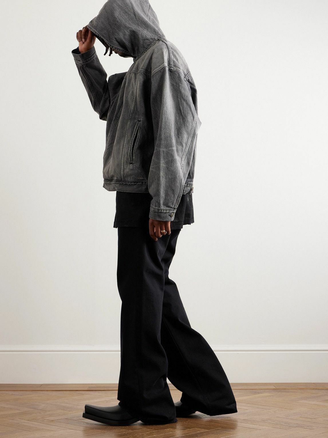 Balenciaga Balenciaga Straight-Leg Extra Long Black Jeans Size US 32 / EU 48 - 2 Thumbnail