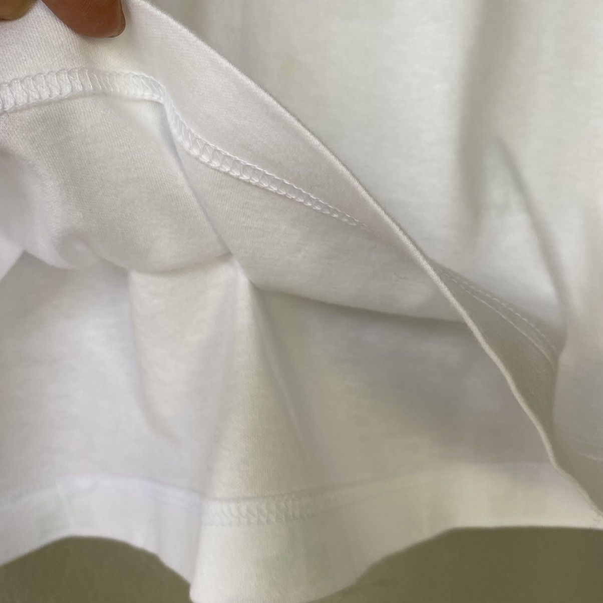 Courreges Courreges White Scoop Neck T-Shirt with Mint Trim Size S / US 4 / IT 40 - 8 Thumbnail