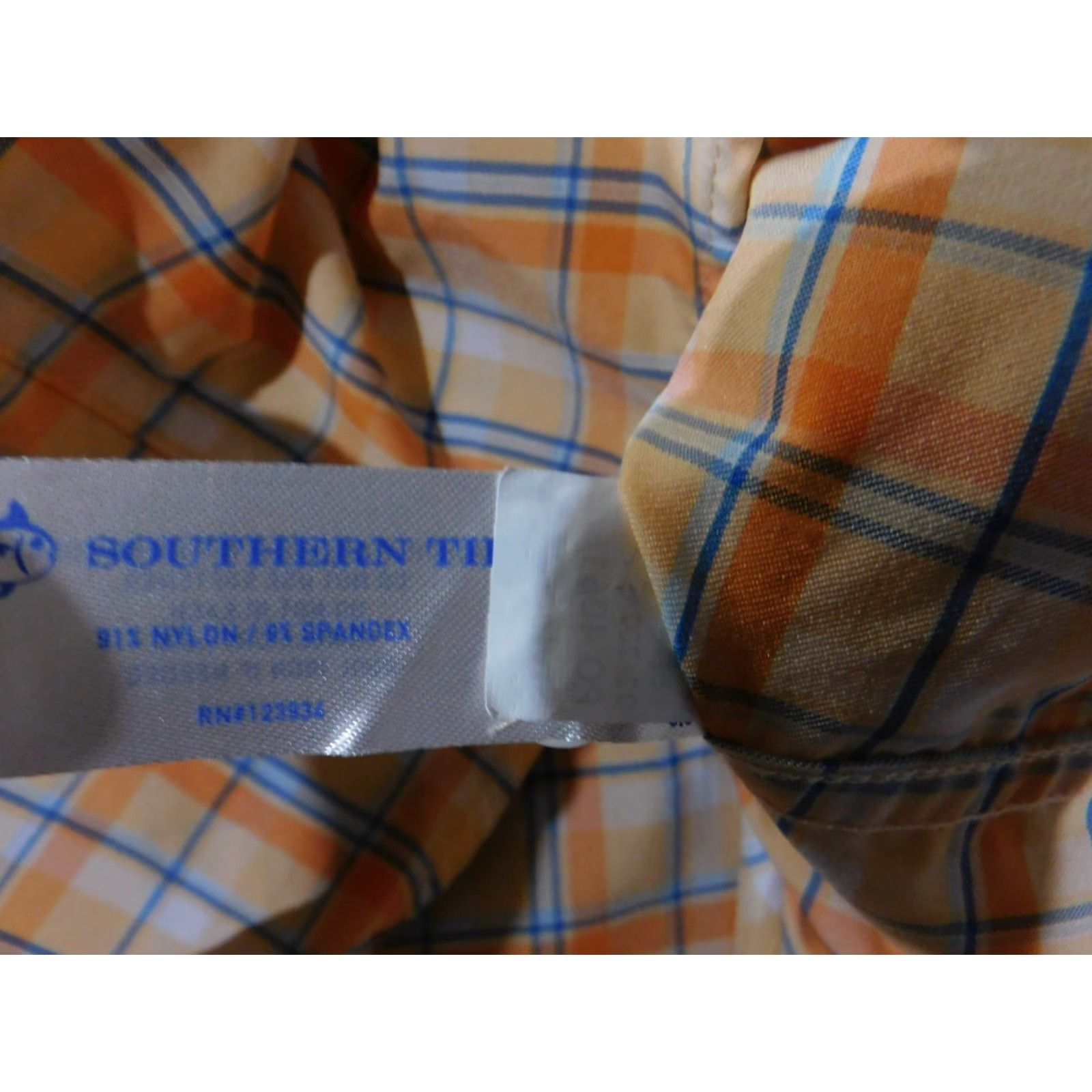Southern Tide Southern Tide Button Down Shirt Mens Small Orange Plaid Long Sleeve Button-Up Collar-Down Classic Casual Size US S / EU 44-46 / 1 - 7 Thumbnail