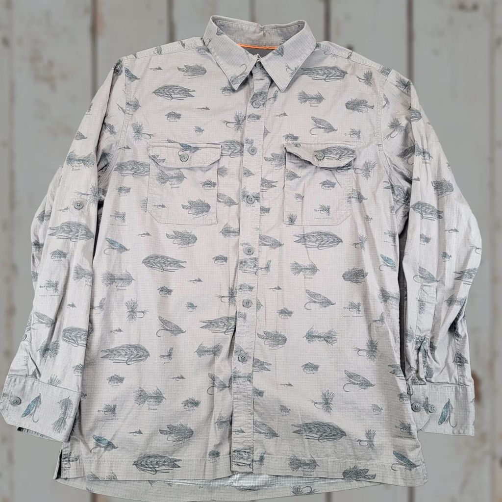Croft & Barrow Croft & Barrow Mens Quick Dry Fly Fishing Shirt Grey Ripstop Long Sleeve Size US M / EU 48-50 / 2 - 1 Thumbnail