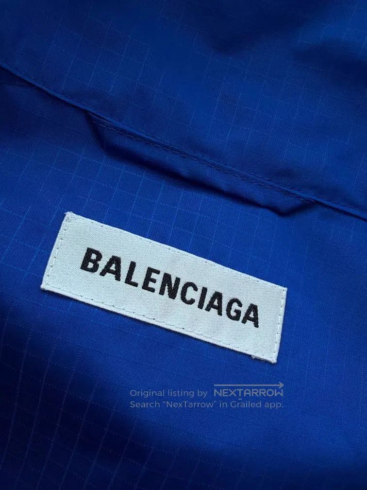 Balenciaga Balenciaga Red and blue color blocked large logo windbreak Size XS / US 0-2 / IT 36-38 - 3 Thumbnail