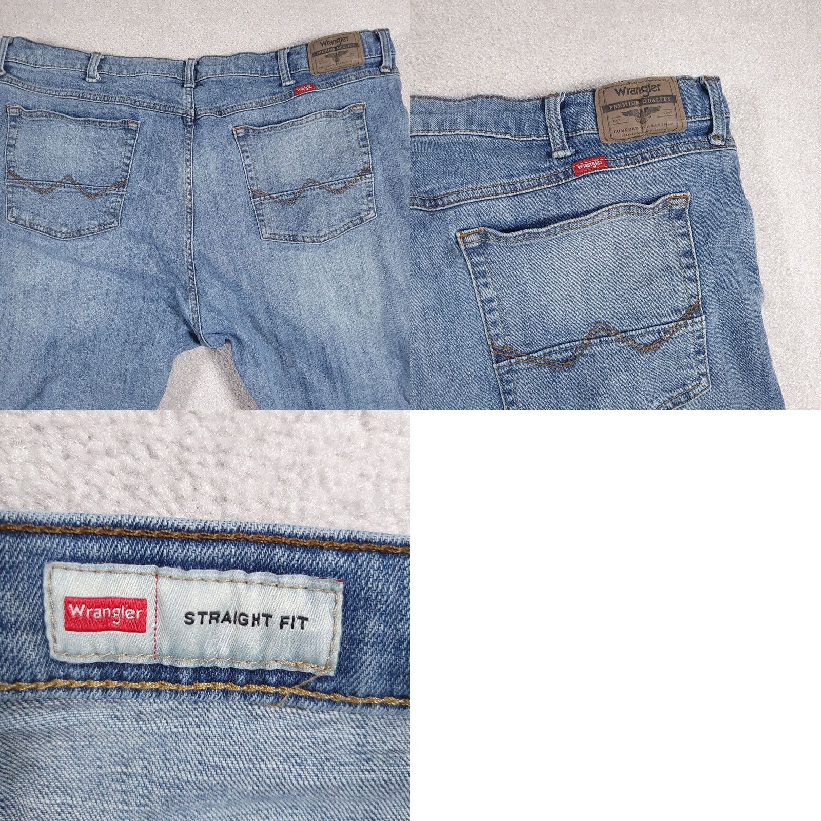 Wrangler Wrangler 5 Star Jeans Mens 42x30 Medium Wash Denim 5 Pocket Classic Straight Size US 42 / EU 58 - 9 Thumbnail