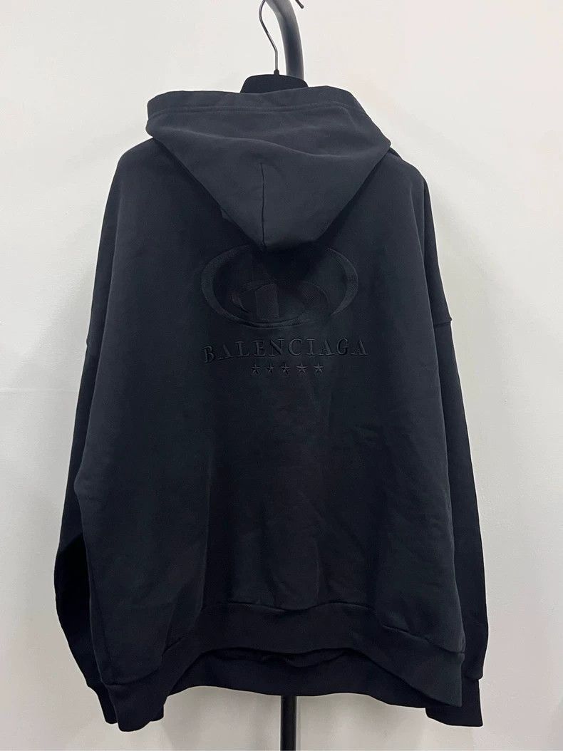 Balenciaga Balenciaga Logo Print Loose Hooded Sweatshirt-2505 Size US L / EU 52-54 / 3 - 2 Thumbnail