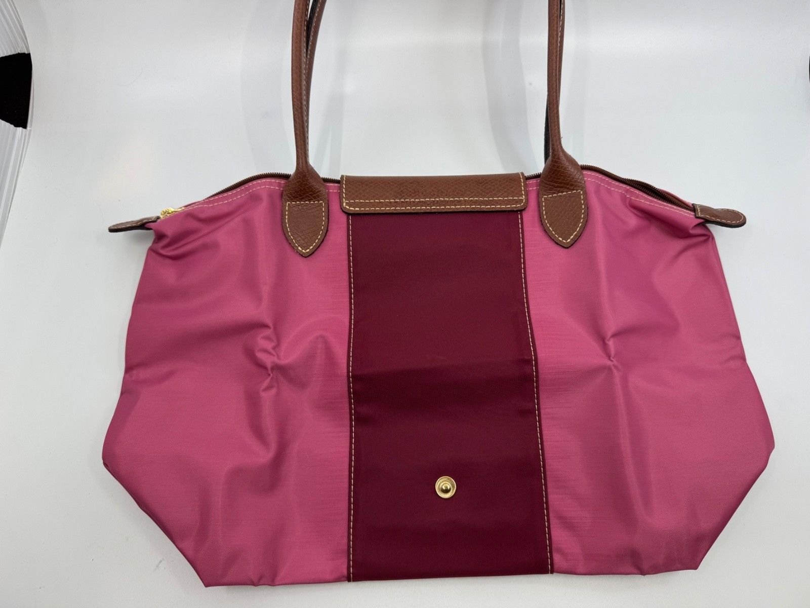 Longchamp NWOT Longchamp Le Pliage Pink Small Canvas Nylon Leather Size ONE SIZE - 4 Thumbnail