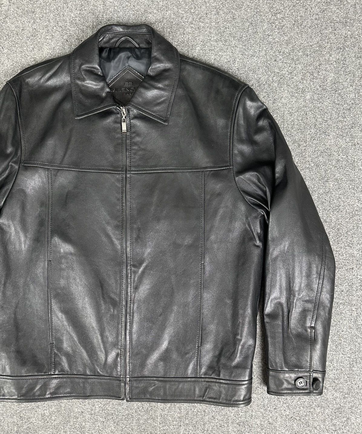 Balenciaga Balenciaga - Nicolas Ghesquiere 1997 Zip-Up Leather Jacket Size US M / EU 48-50 / 2 - 2 Thumbnail