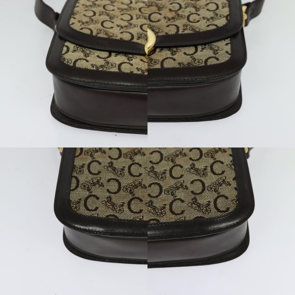 Celine CELINE C Sulky Shoulder Bag Canvas Brown Gold Size ONE SIZE - 10 Thumbnail