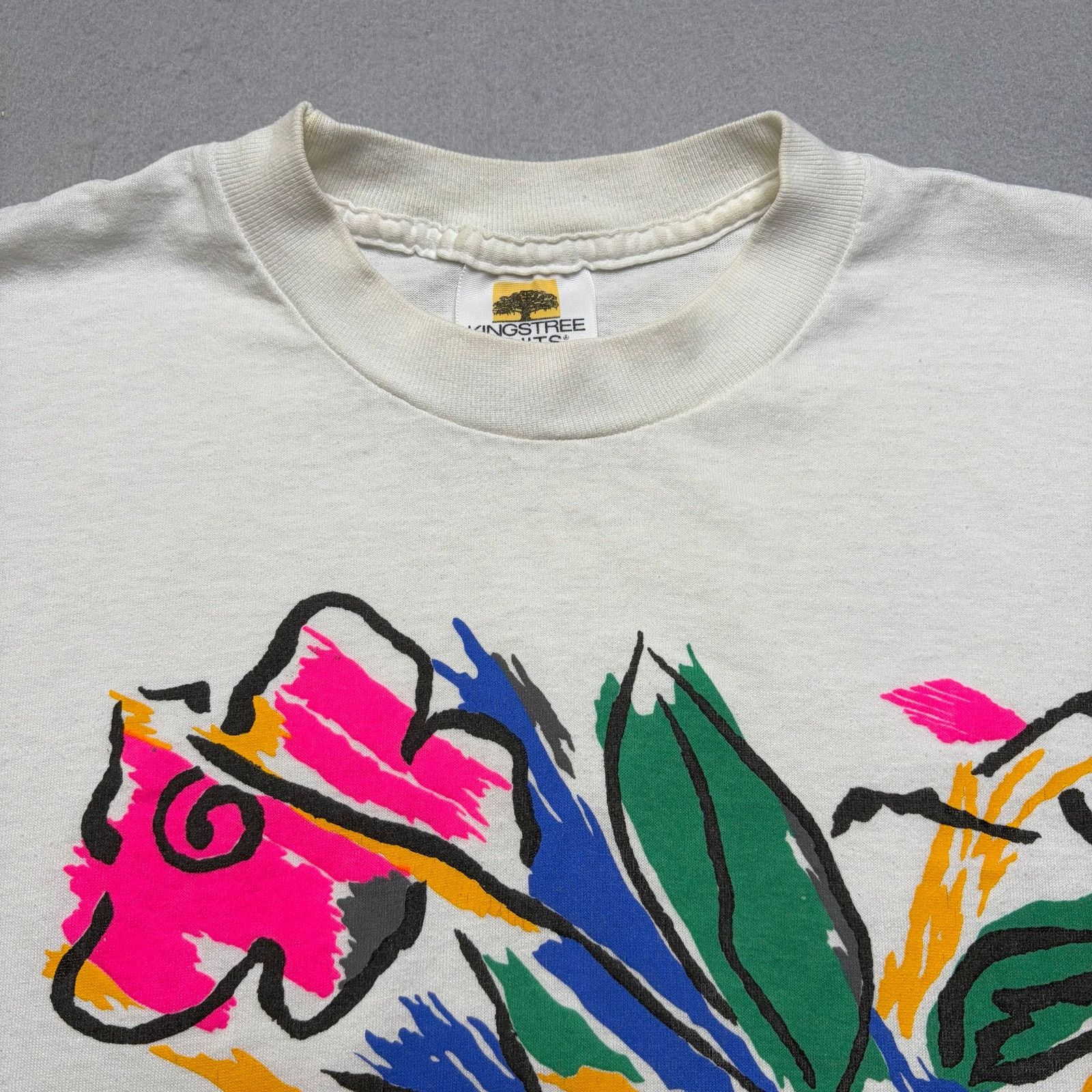 Vintage Vintage 90s Abstract Floral Art Graphic T Shirt Mens XL USA Size US XL / EU 56 / 4 - 2 Thumbnail