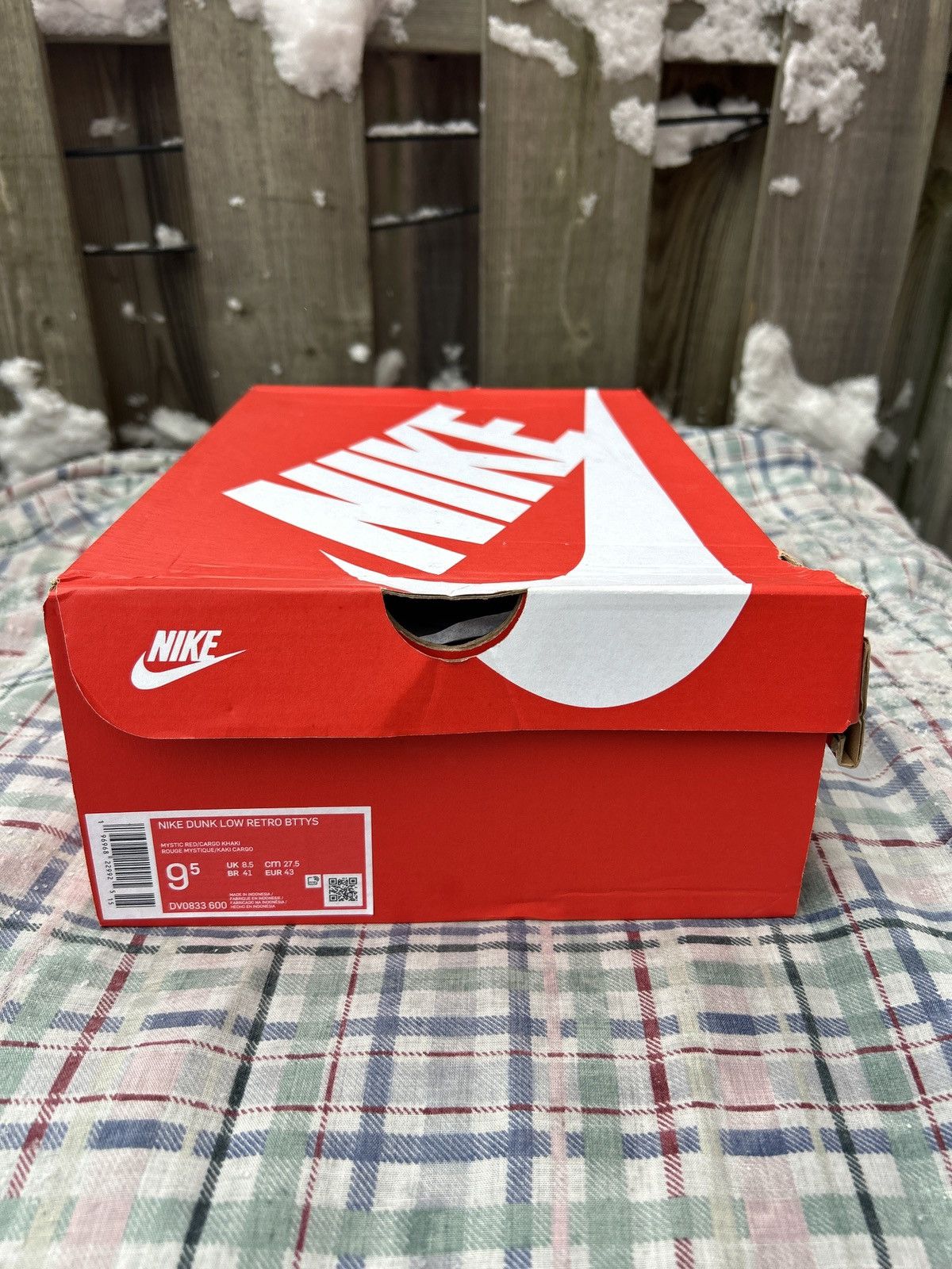 Nike Nike Dunk Low Mystic Red / Cargo Khaki Green Size US 9.5 / EU 42-43 - 9 Thumbnail