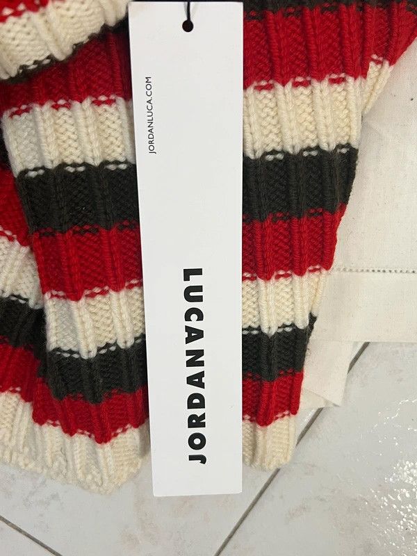 JordanLuca Oversize Striped Ladder-Stitch Turtleneck Sweater Size US S / EU 44-46 / 1 - 8 Thumbnail
