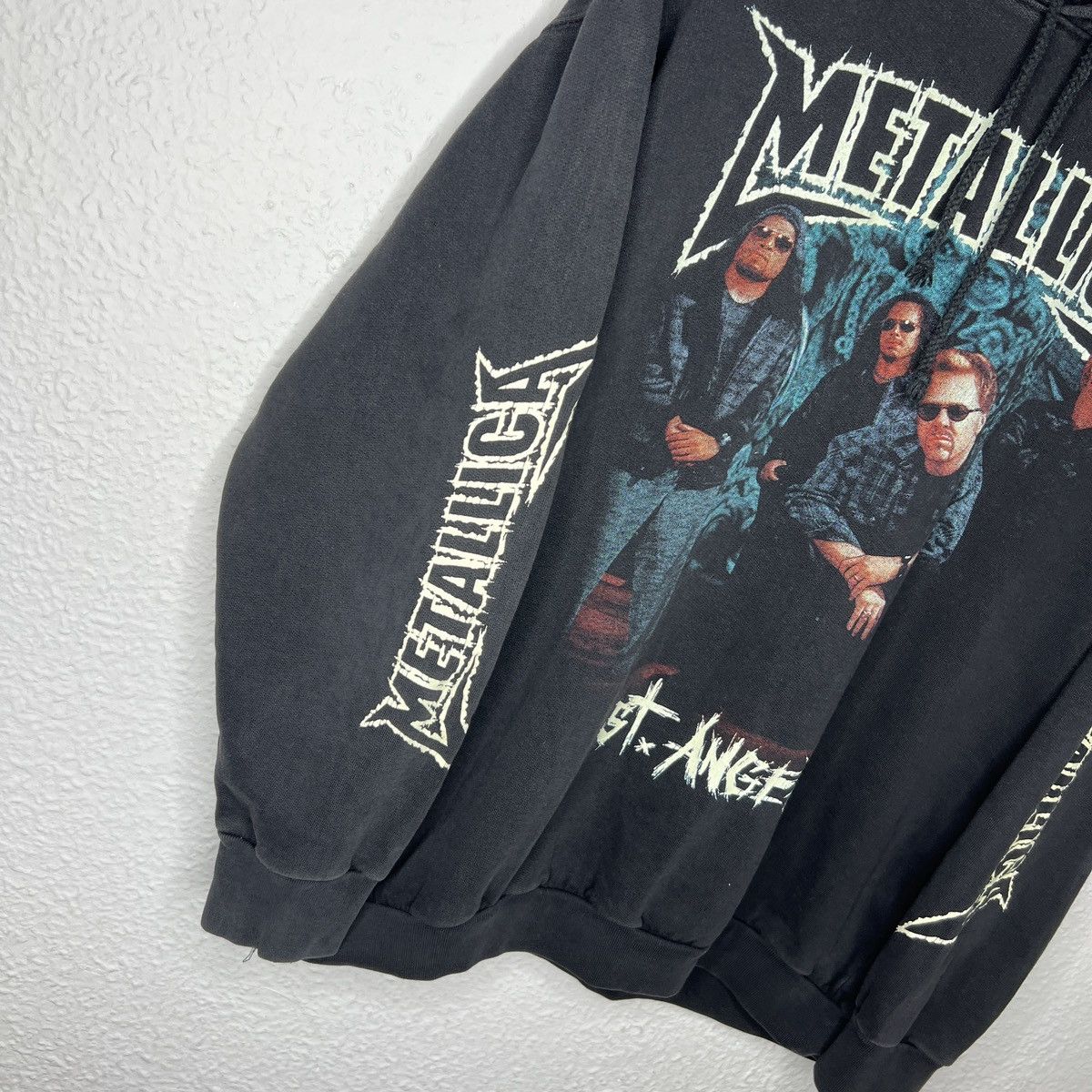Band Tees Metallica St Anger Hoodie Fluo Full Print Graphic Black Size US XL / EU 56 / 4 - 3 Thumbnail
