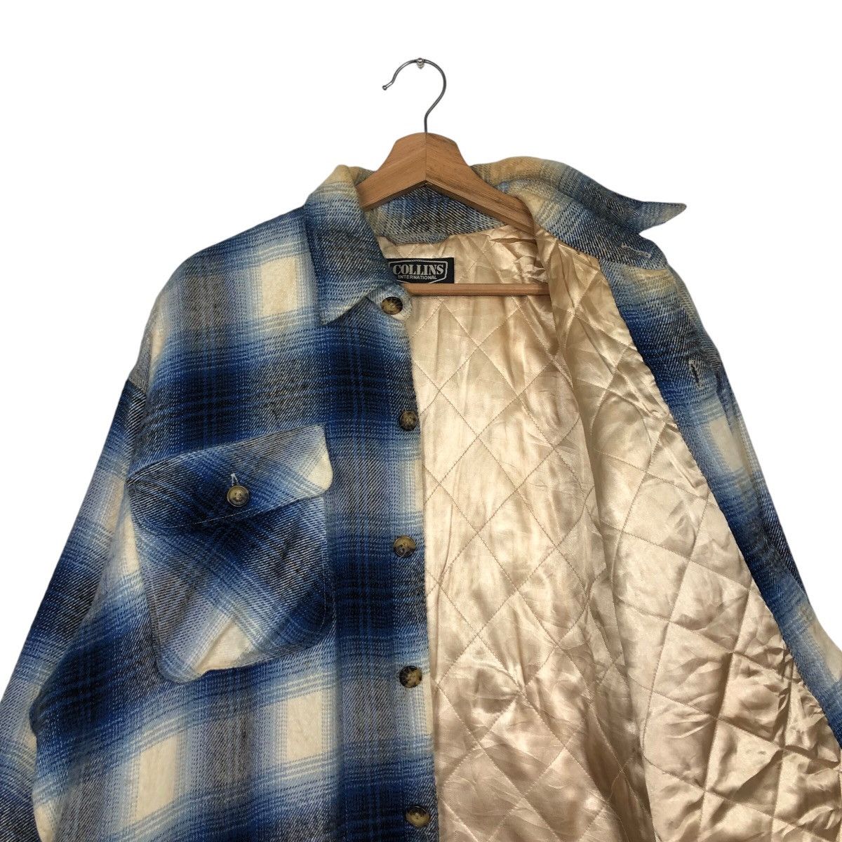 Japanese Brand 📌Vintage Chore Flannel Button Jacket Collins International Size US L / EU 52-54 / 3 - 13 Thumbnail