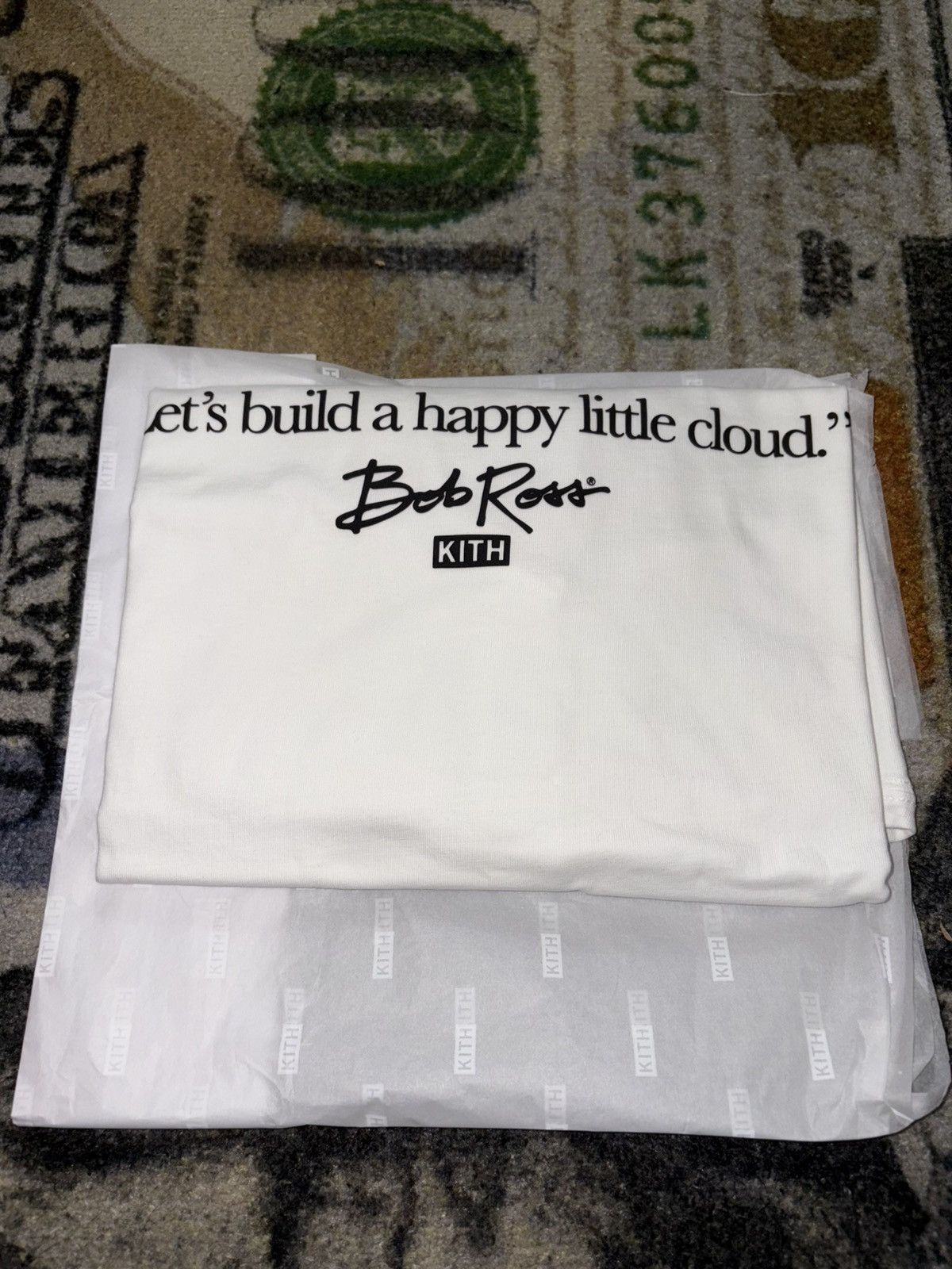 Kith KITH X BOB ROSS HAPPY CLOUDS QUOTE TEE Size US L / EU 52-54 / 3 - 1 Thumbnail