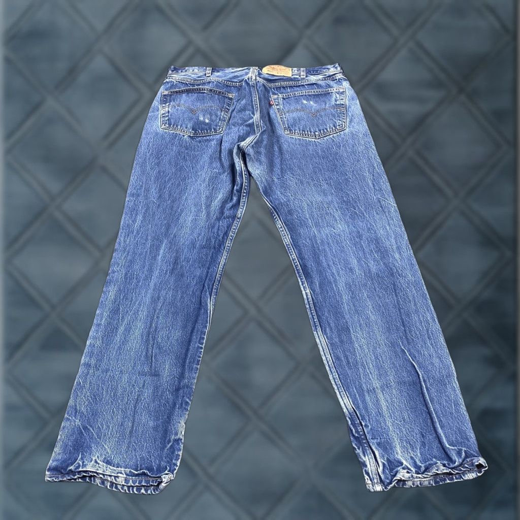 Levi's VINTAGE Levi's 501 Jeans Mens Button Fly Straight Blue 38x32 Regular 501 0000 USA Fits W38 L32 Size US 38 / EU 54 - 1 Thumbnail