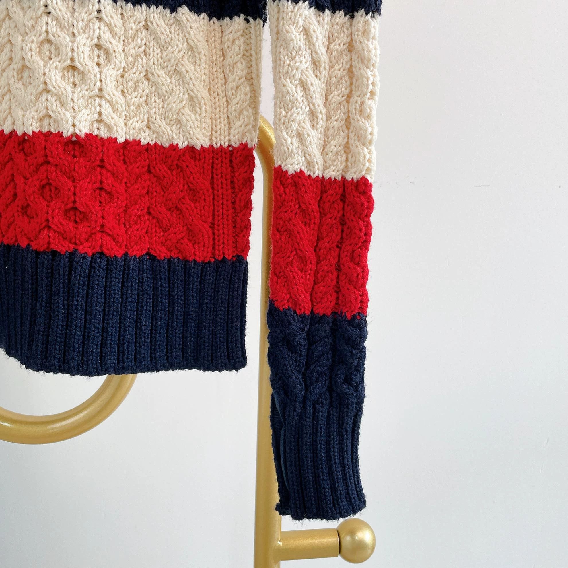 Thom Browne TB crewneck colorblock stripe knit top 38 Size XS / US 0-2 / IT 36-38 - 4 Thumbnail