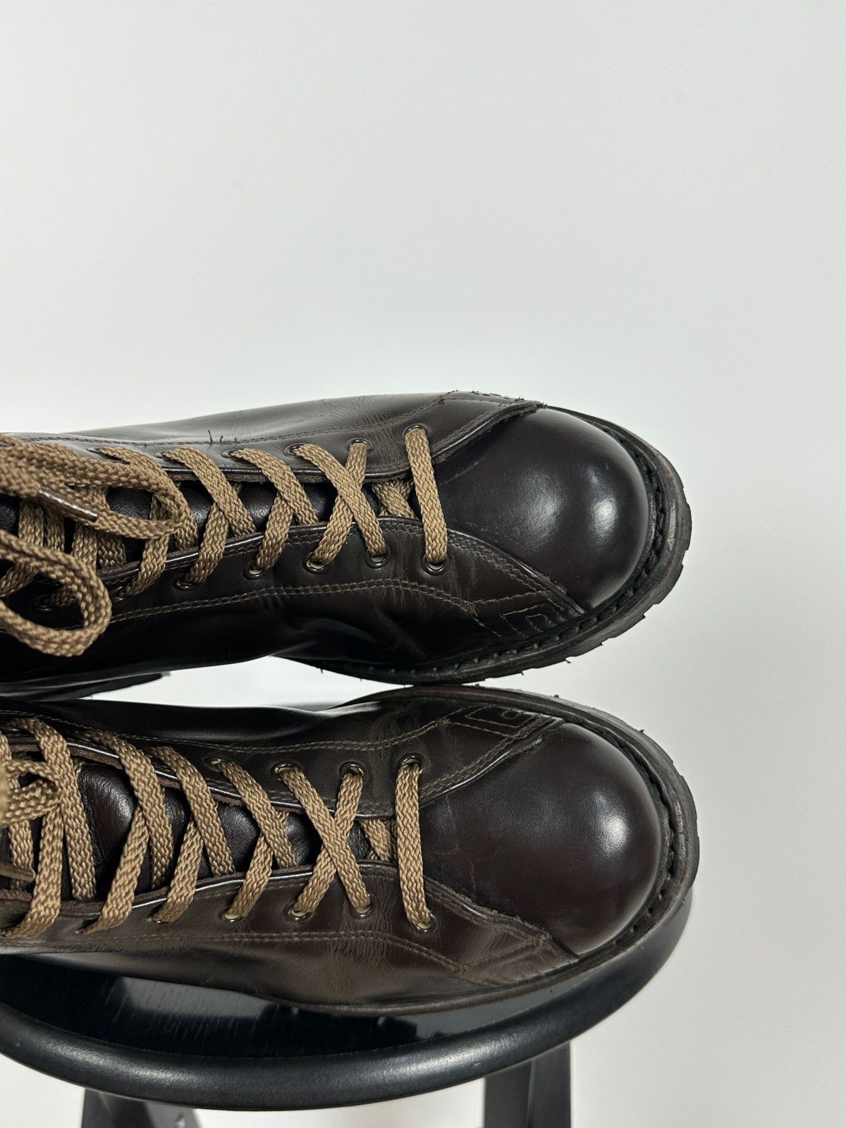 Vintage Vintage Italy Army Paratrooper Combat Brown Leather Boots Size US 9 / EU 42 - 21 Thumbnail
