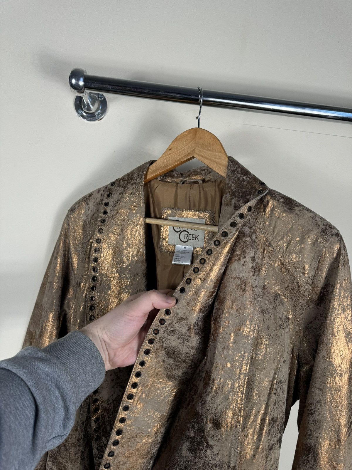 Other Cripple Creek Women's Leather Western Suede Fringe Jacket Size M / US 6-8 / IT 42-44 - 6 Thumbnail