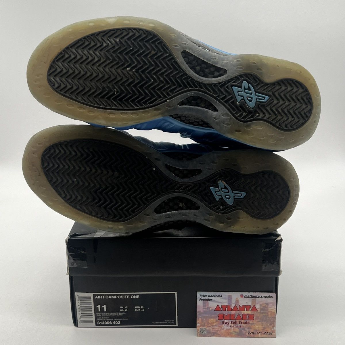 Nike Air Foamposite one university blue Size US 11 / EU 44 - 8 Thumbnail