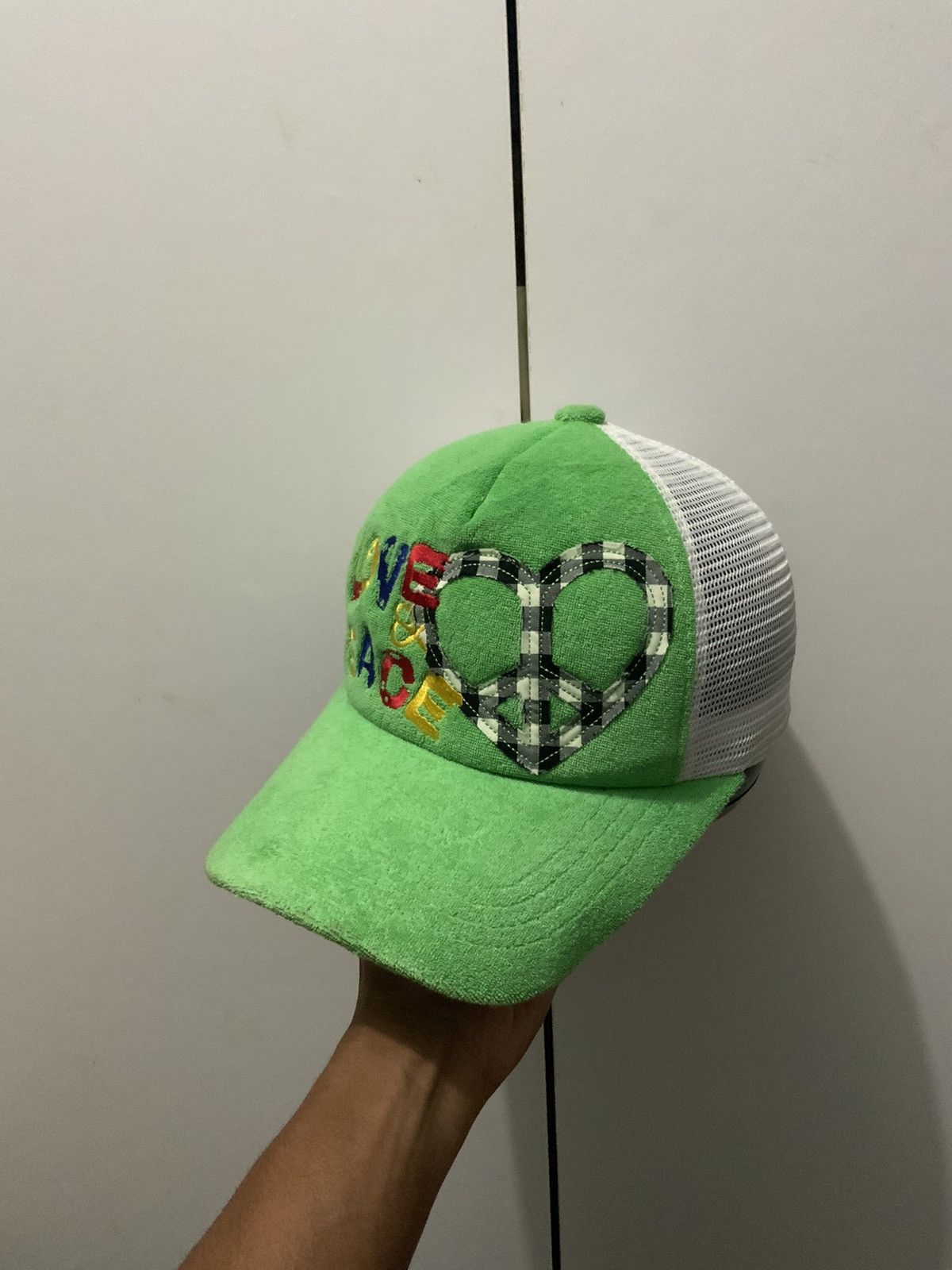 Japanese Brand Love & Peace Mohair Fur Trucker Hat Size ONE SIZE - 2 Thumbnail