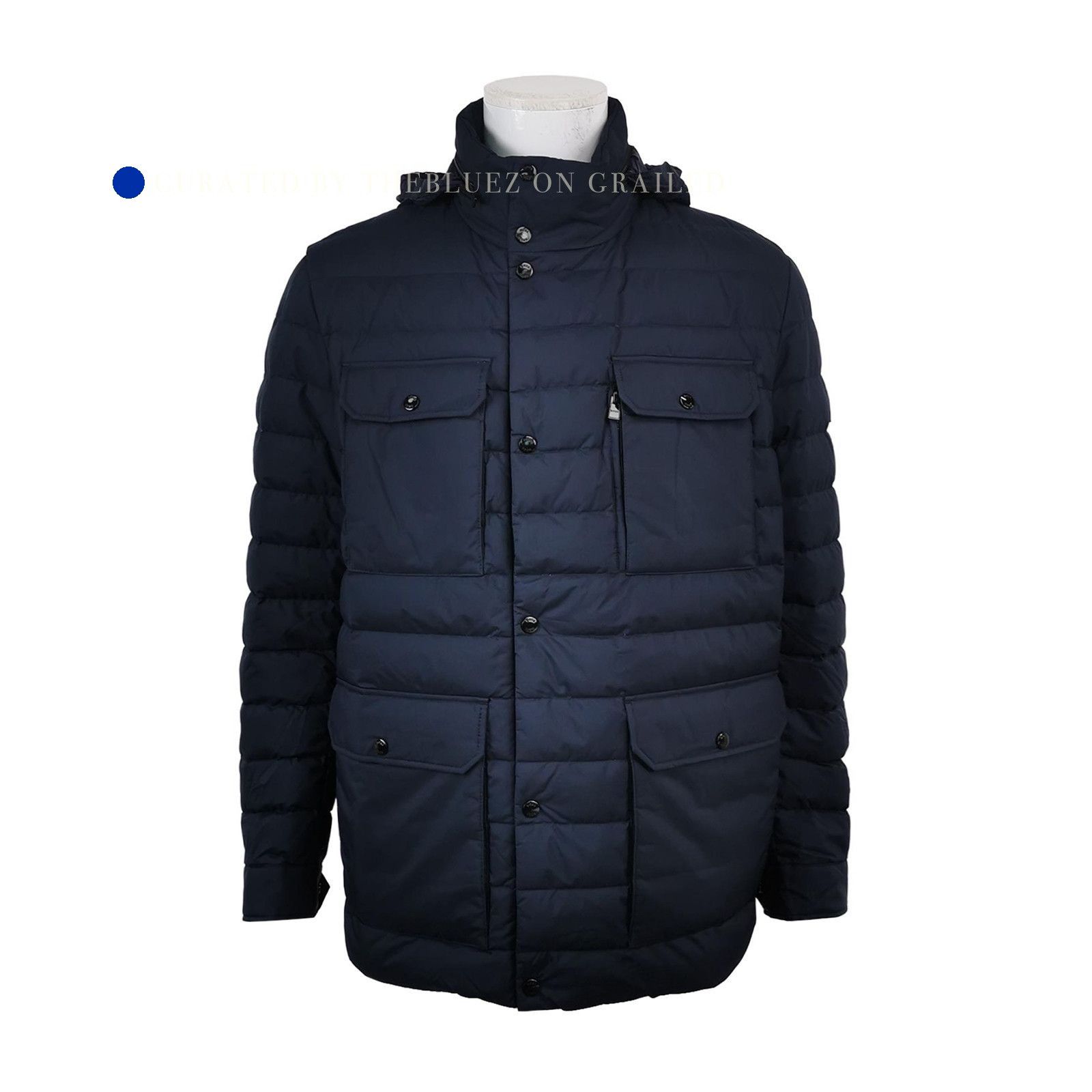 Hugo Boss Navy Hooded Puffer Jacket in Size L Size US L / EU 52-54 / 3 - 1 Thumbnail