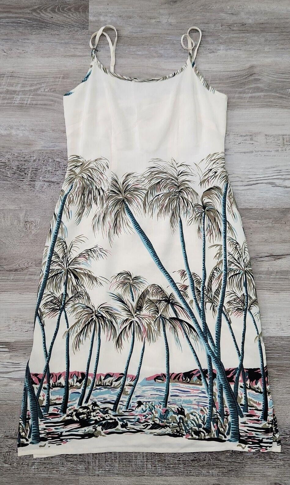 Hilo Hattie Hilo Hattie Hawaiian Dress Size 8 SILK Vintage Palm Trees Size M / US 6-8 / IT 42-44 - 1 Thumbnail