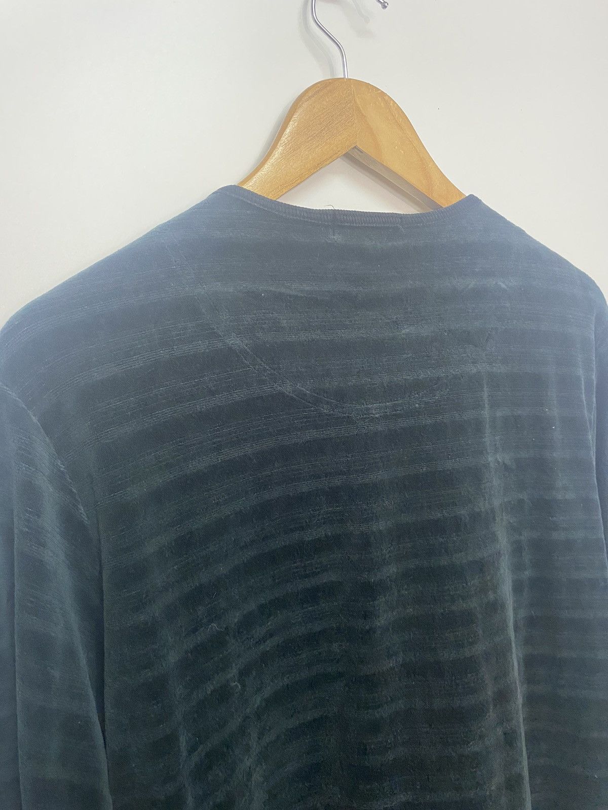 Designer × Japanese Brand Louis Chavlon Long Sleeve Velvet Striped Shirts Sweater Size US L / EU 52-54 / 3 - 10 Thumbnail