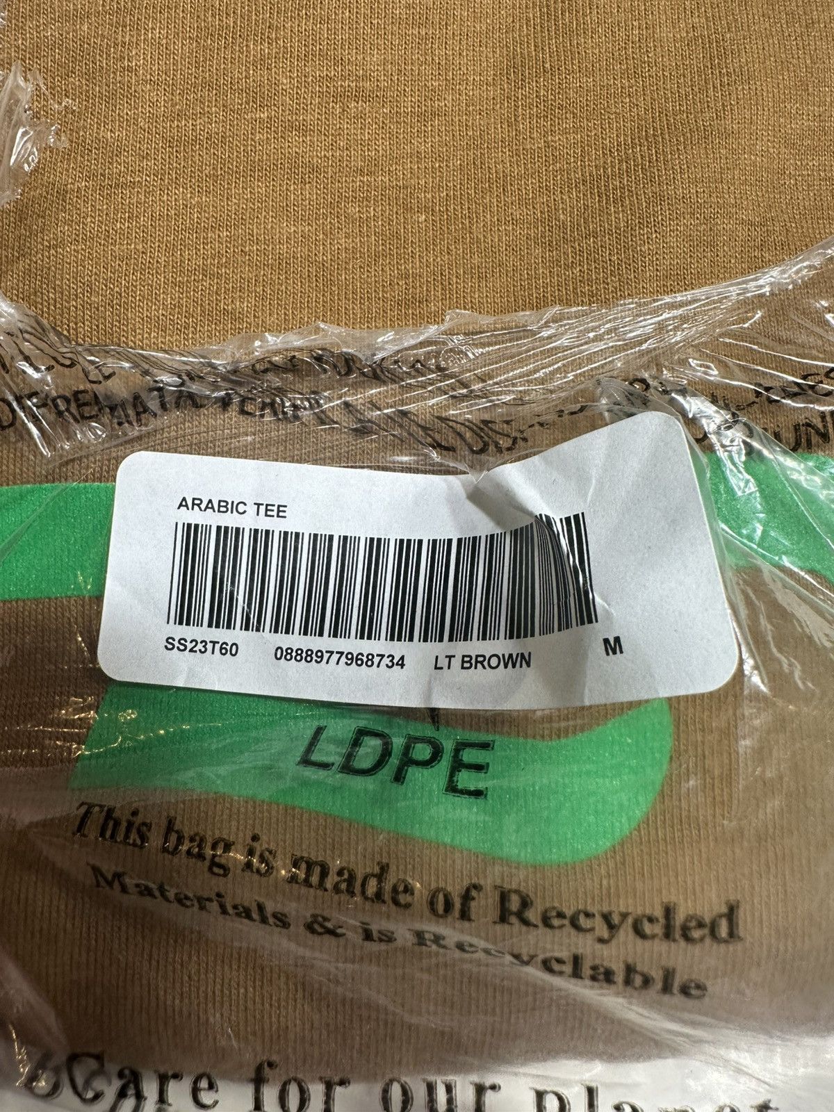 Supreme SUPREME ARABIC BROWN TEE- NEW/MEDIUM Size US M / EU 48-50 / 2 - 4 Thumbnail