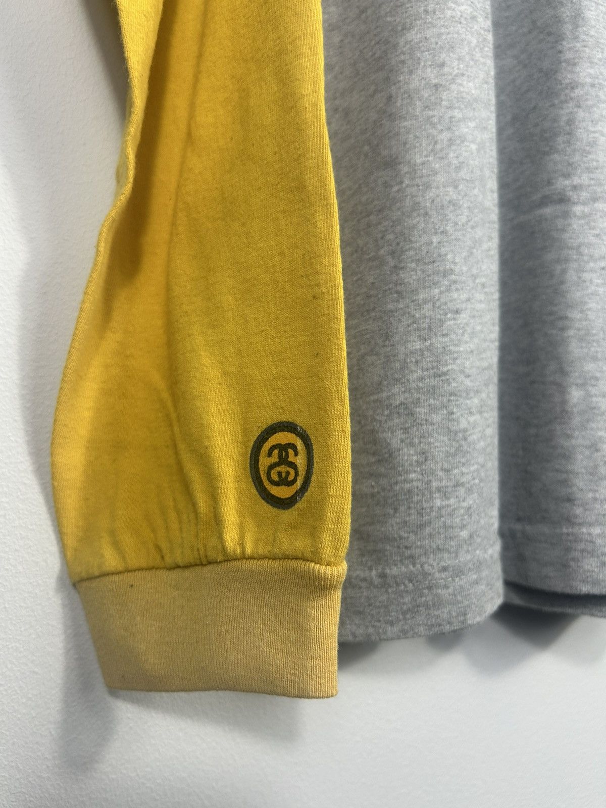 Stussy Vintage Stüssy Long Sleeve Grey & Yellow size L Size US L / EU 52-54 / 3 - 7 Thumbnail
