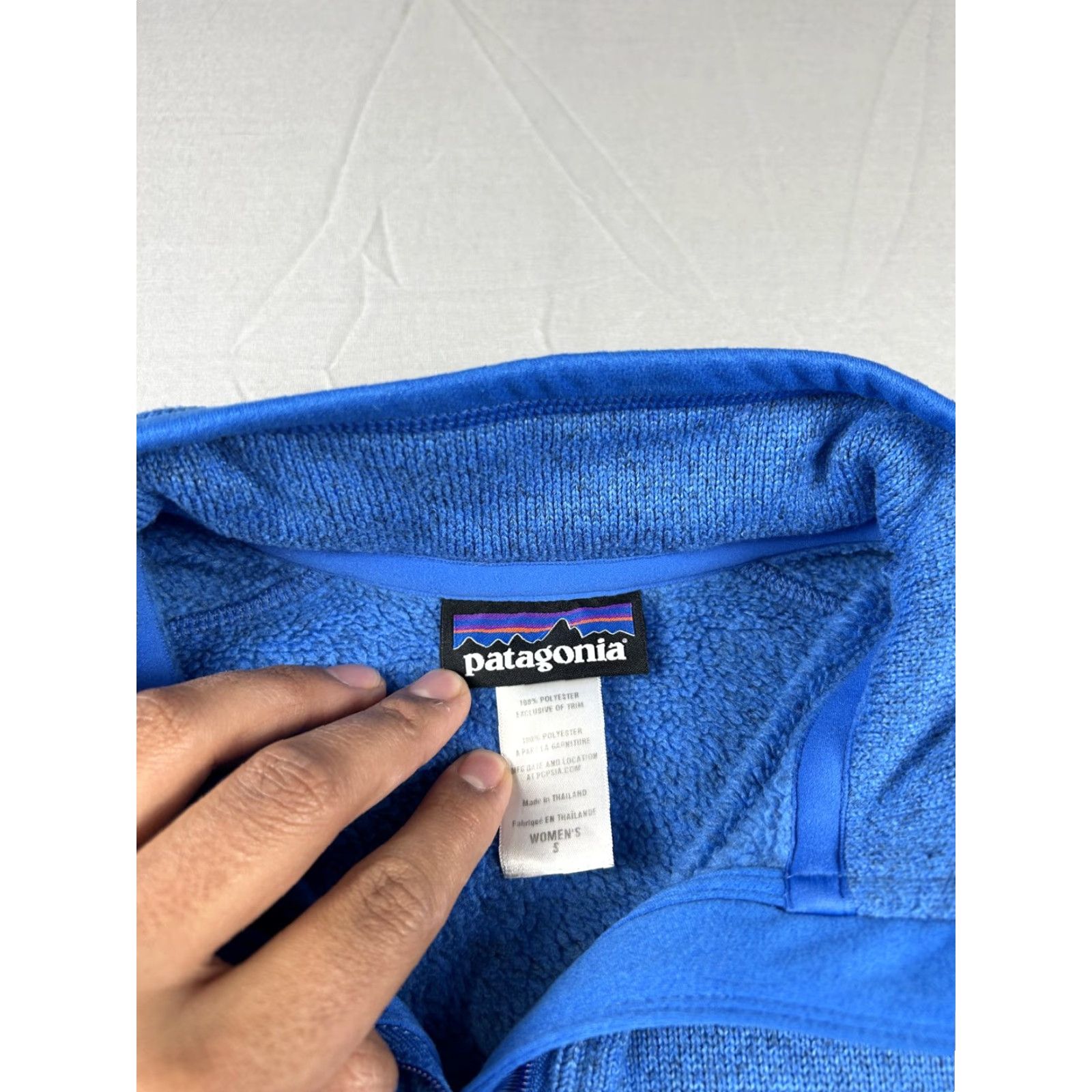 Patagonia Patagonia Womens Small Blue Quarter Zip Fleece Pullover Mock Neck Sweater Size S / US 4 / IT 40 - 3 Thumbnail