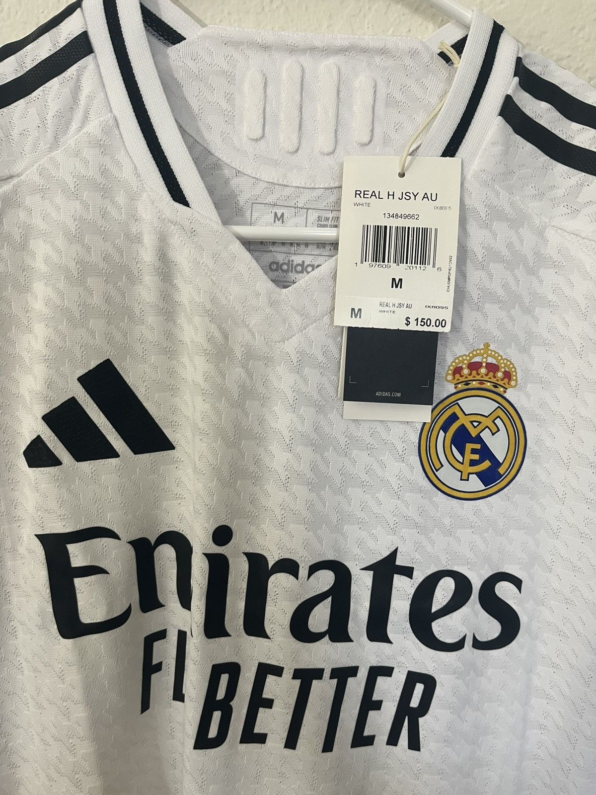 Adidas Adidas Real Madrid 2024/25 Authentic Soccer Jersey Mbappe 9 Size US M / EU 48-50 / 2 - 2 Thumbnail