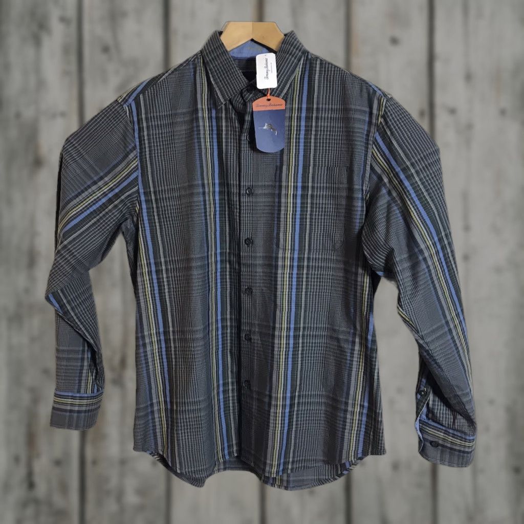 Tommy Bahama Tommy Bahama Shirt Mens Size Small GRAY Plaid Glen There Done That NEW Size US S / EU 44-46 / 1 - 1 Thumbnail