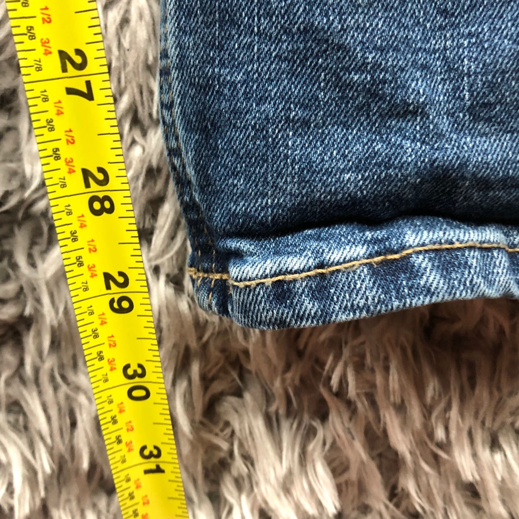 Old Navy Old Navy Skinny Jeans 31x32 Mens Mid Rise Dark Wash Blue Denim Jeans Size US 31 - 3 Thumbnail