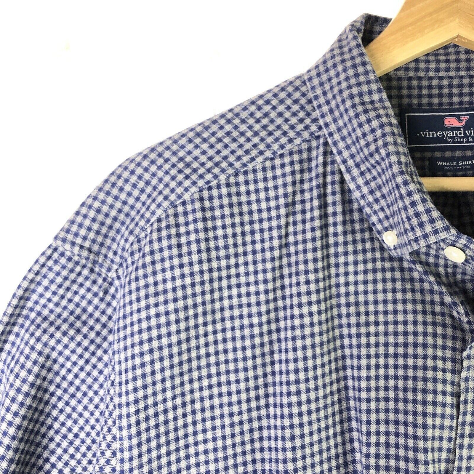 Vineyard Vines Vineyard Vines Men Button Up Whale Shirt 2XL Blue Check Size US XXL / EU 58 / 5 - 5 Thumbnail