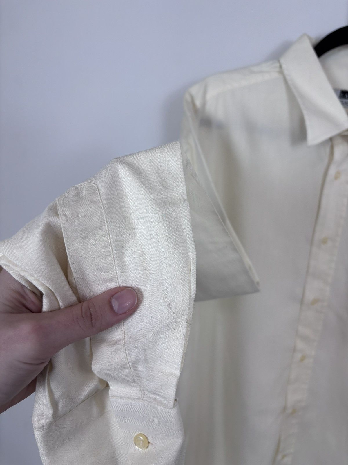 Lanvin Lanvin Classique Vintage Men’s Herringbone Button Up Shirt Size US XXL / EU 58 / 5 - 11 Thumbnail