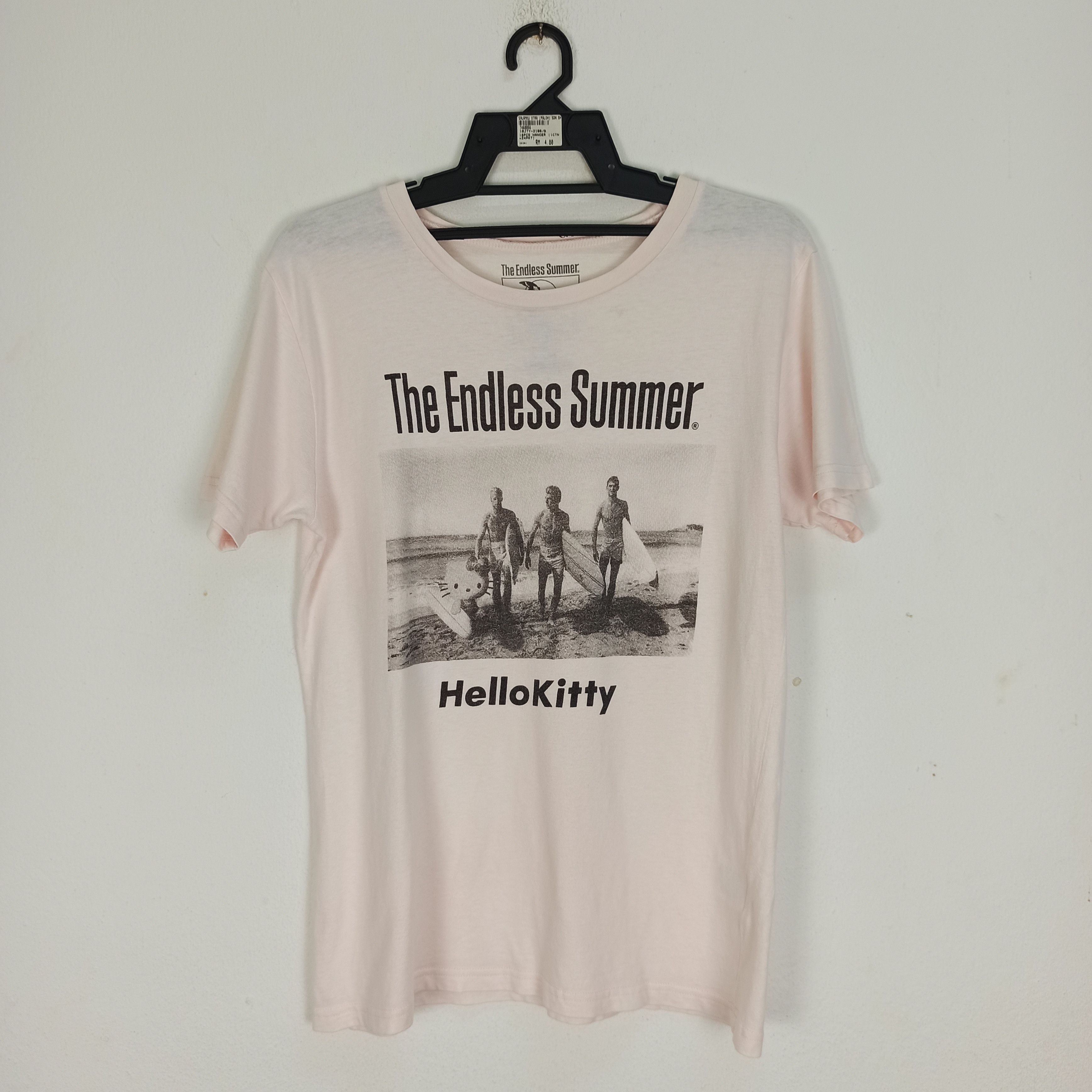 image of Hello Kitty X The Sendless Summer Tshirt in Baby Pink, Men's (Size Medium)