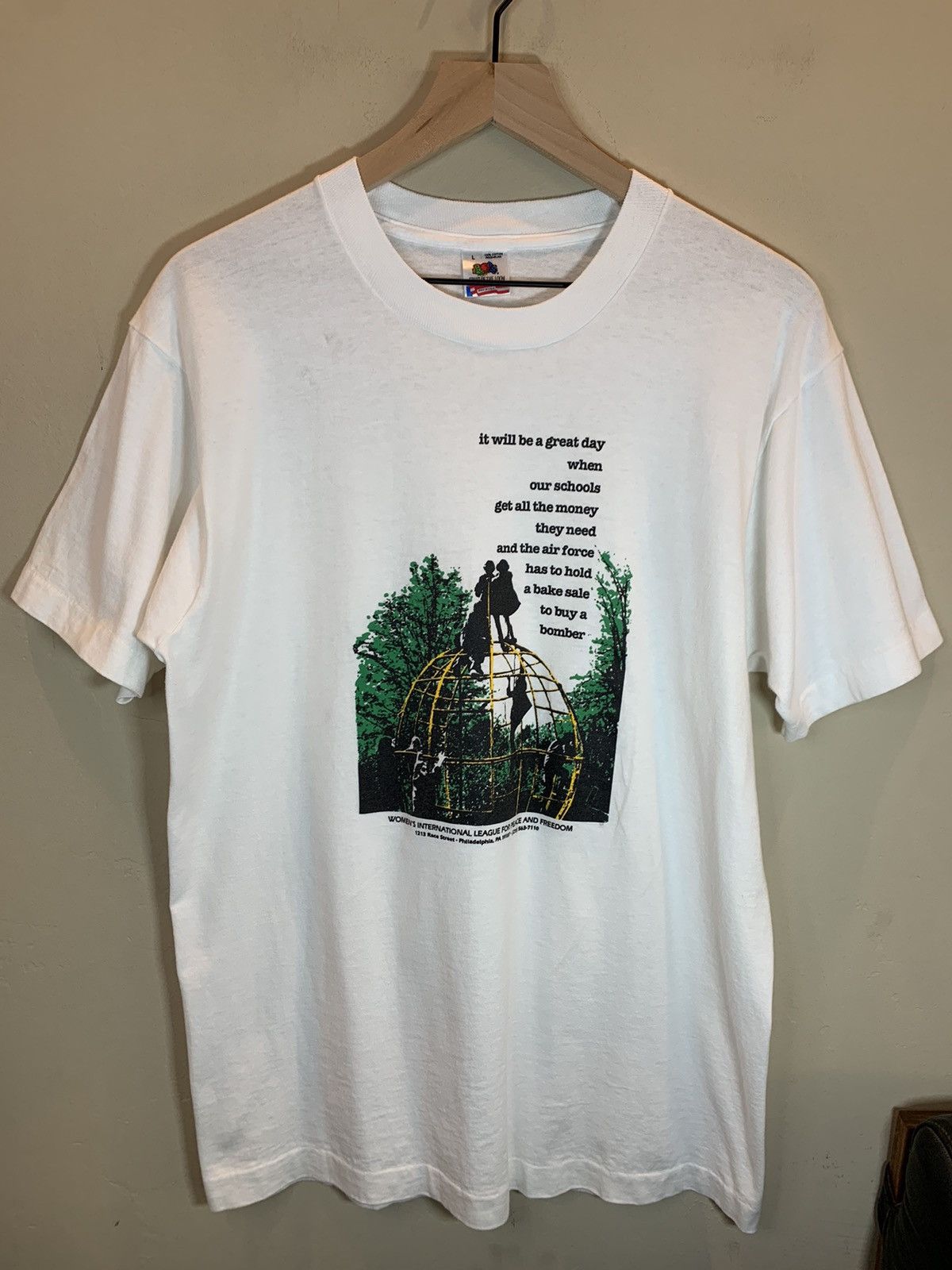 Vintage RARE* Vintage Bake Sale For A Bomber Art Single Stitch Shirt Size US L / EU 52-54 / 3 - 1 Thumbnail