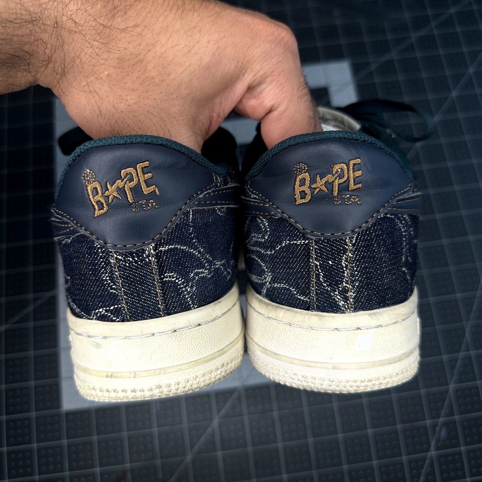Bape Bape Bapesta 'Denim Camo Monogram' Size US 8.5 / EU 41-42 - 5 Thumbnail