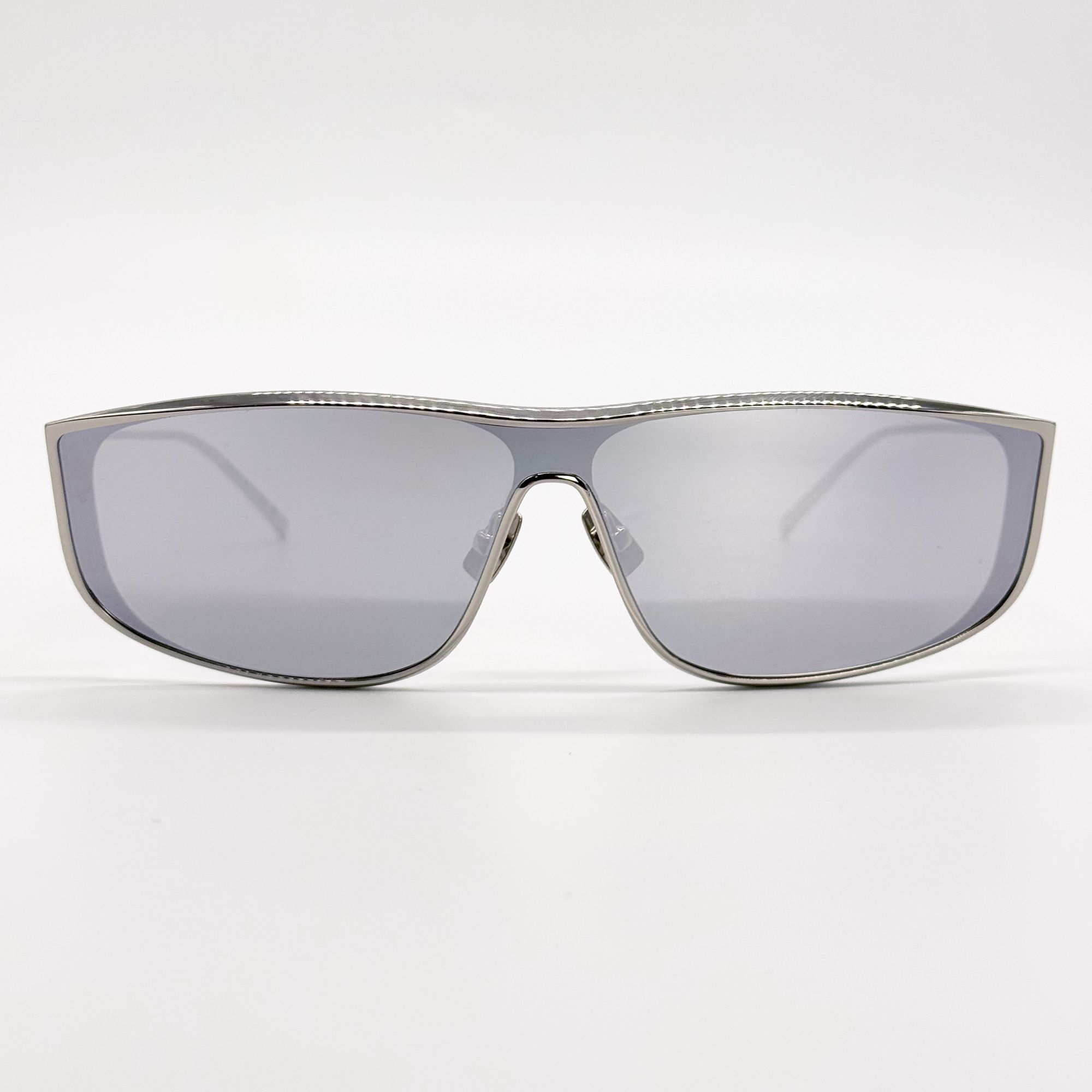 Saint Laurent Paris NEW SAINT LAURENT SL605 LUNA 003 SHIELD METAL SILVER SUNGLAS Size ONE SIZE - 5 Thumbnail