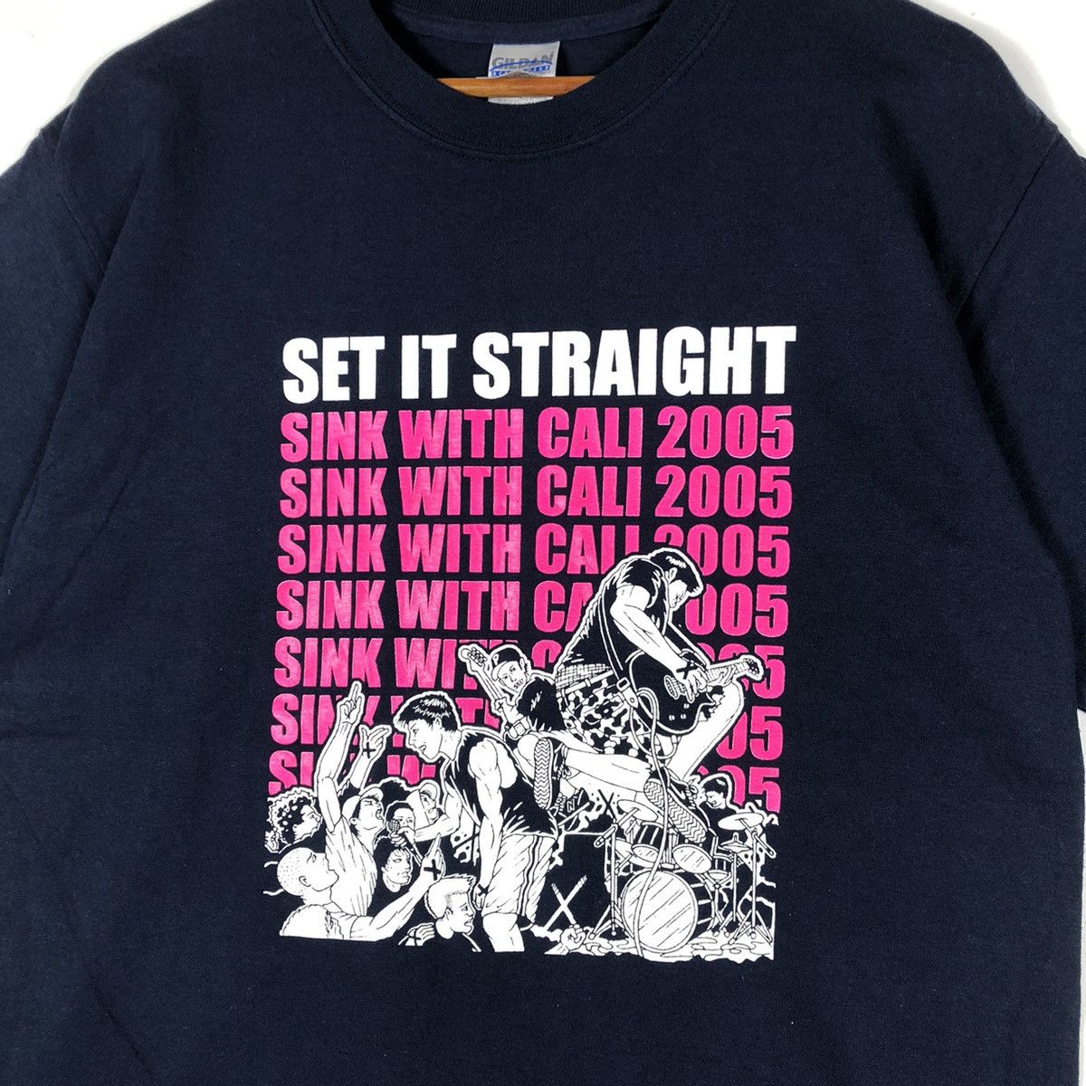 Gildan Set It Straight Band Rare Design T-Shirt Size US M / EU 48-50 / 2 - 6 Thumbnail