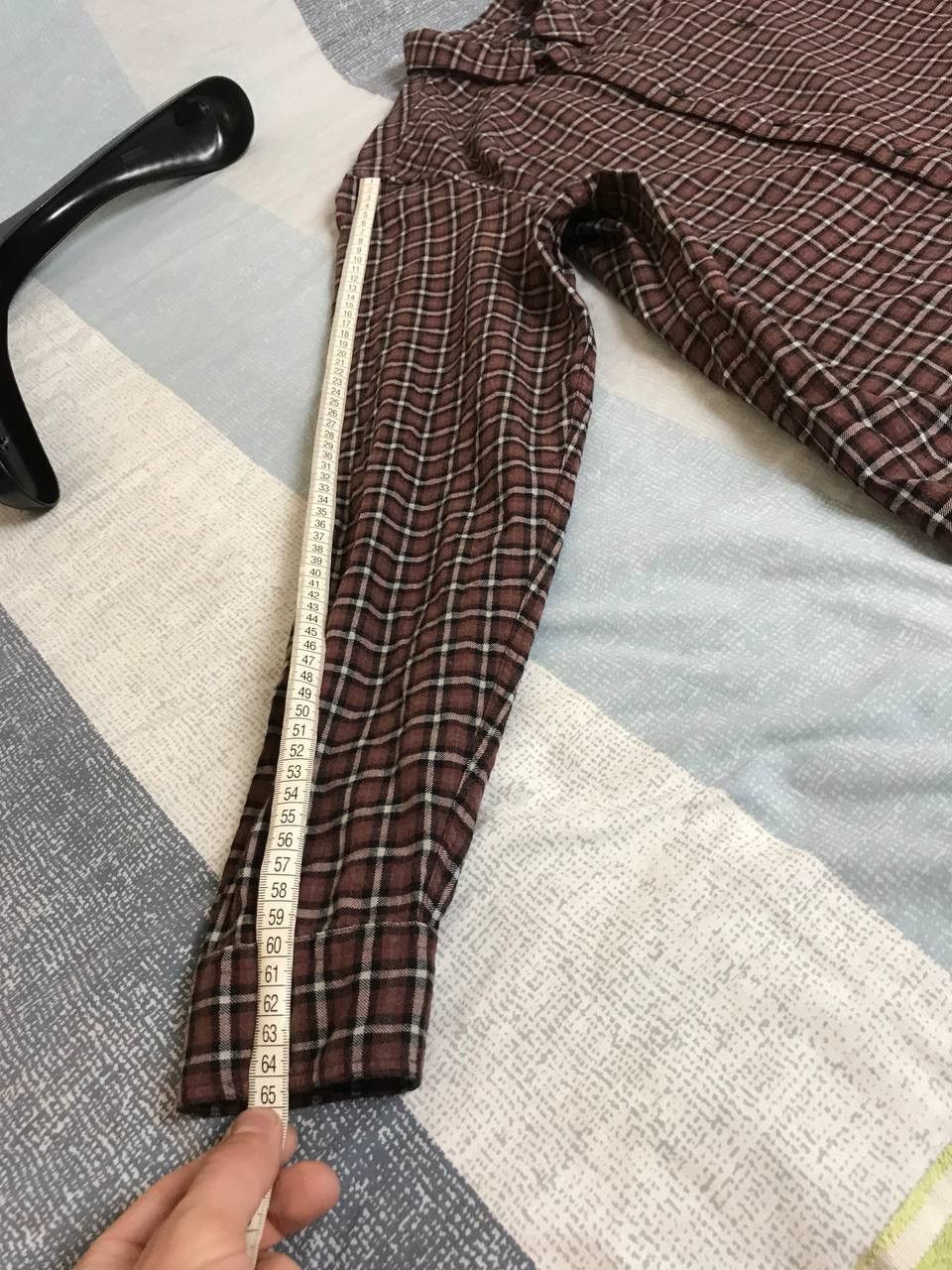 Allsaints 🔥 AllSaints Olney Maroon Check Cotton Wool LS Shirt Button Size US M / EU 48-50 / 2 - 12 Thumbnail