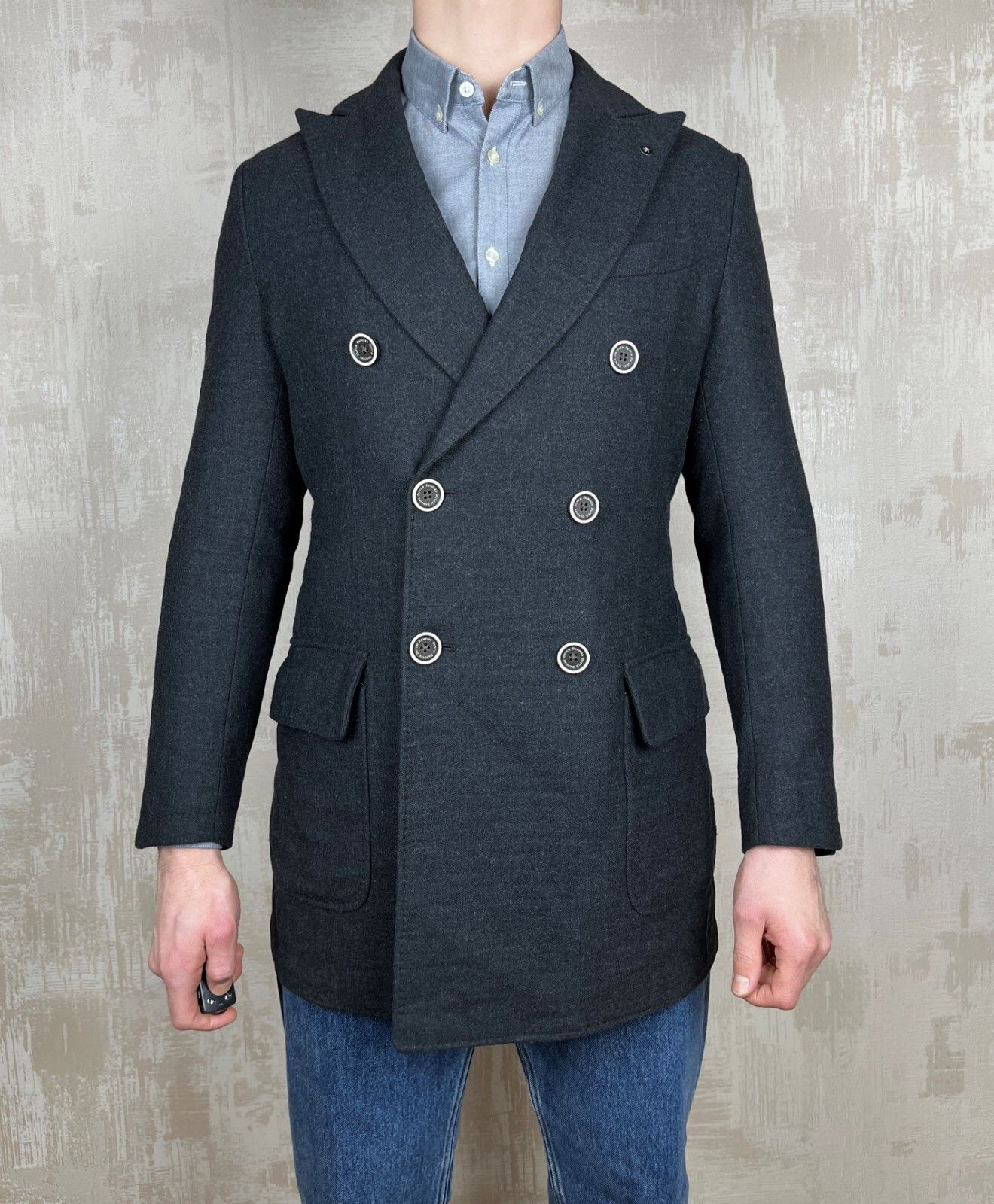Designer Dutch Dandies Double Brested Wool Blend Coat Jacket Size US M / EU 48-50 / 2 - 1 Thumbnail