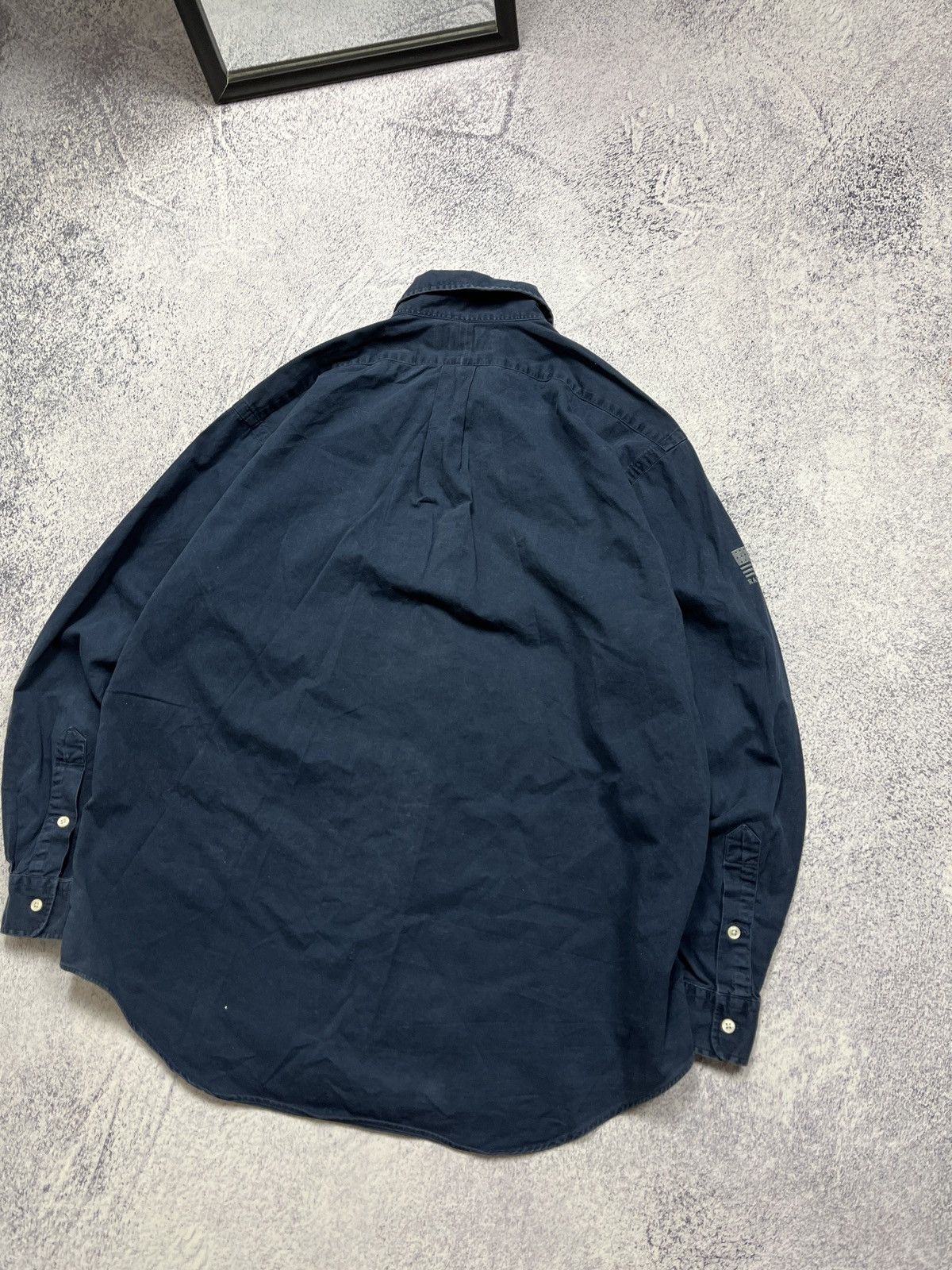 Polo Ralph Lauren × Ralph Lauren × Vintage Polo Sport Ralph Lauren USA Flag Longlseeve Shirt Button Up Size US L / EU 52-54 / 3 - 10 Thumbnail