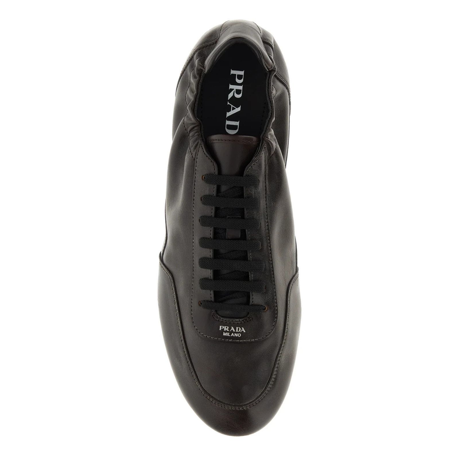 Prada PRADA Collapse Dark Brown Leather Sneakers New And Authentic Size US 8 / EU 41 - 4 Thumbnail