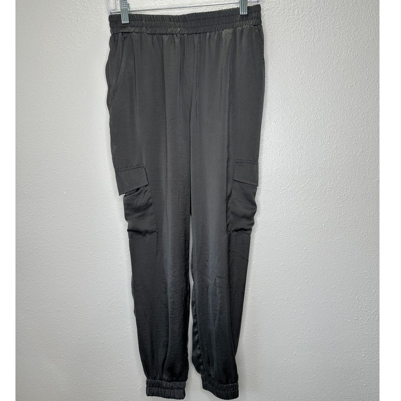 Other Sadie & Sage Gray Satin Utility Pocketed Elastic Jogger S Size 27" / US 4 / IT 40 - 2 Thumbnail