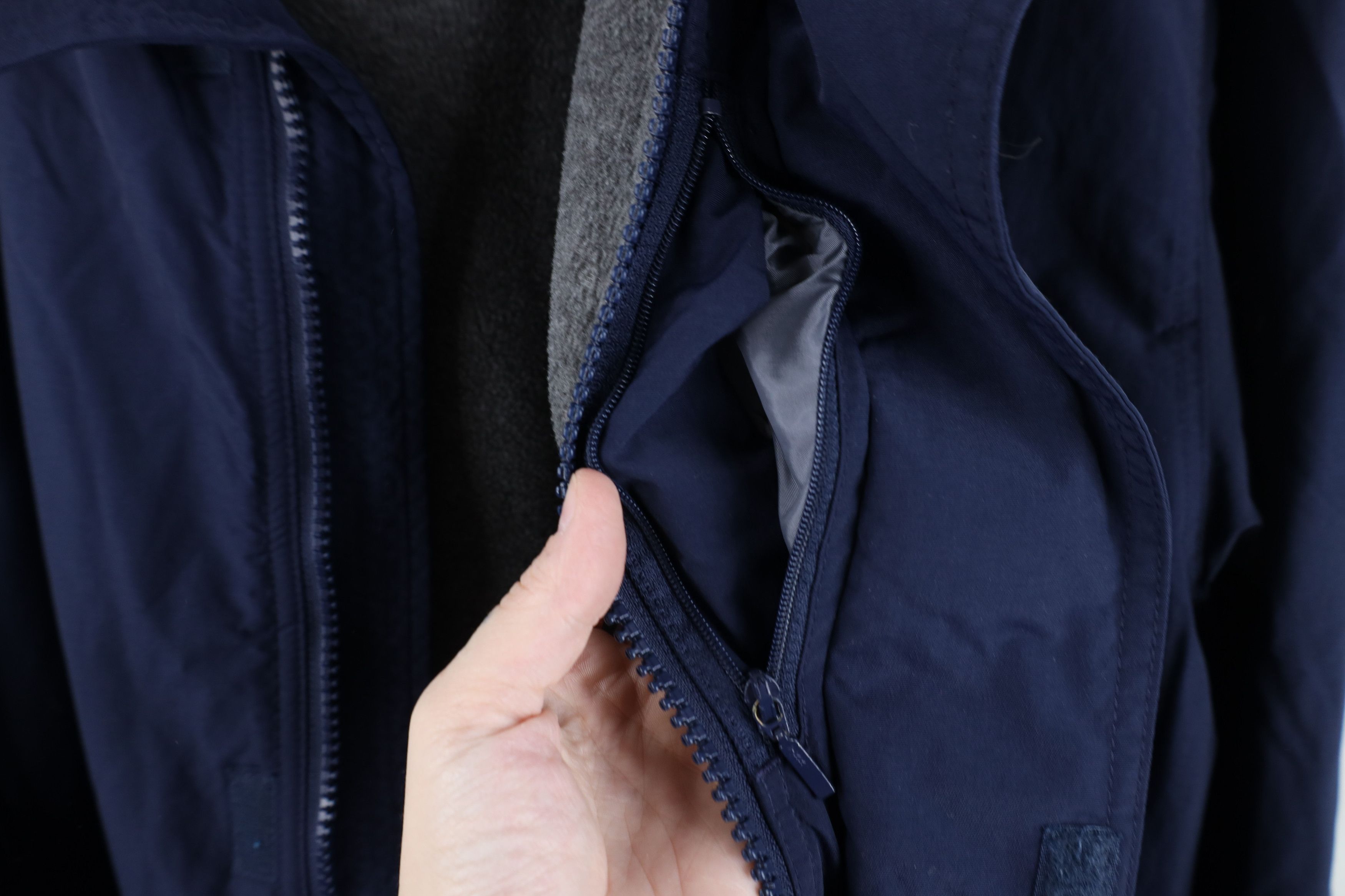 Lands' End Vintage 90s Lands End Fleece Lined Hooded Parka Jacket Blue Size US XXL / EU 58 / 5 - 9 Thumbnail