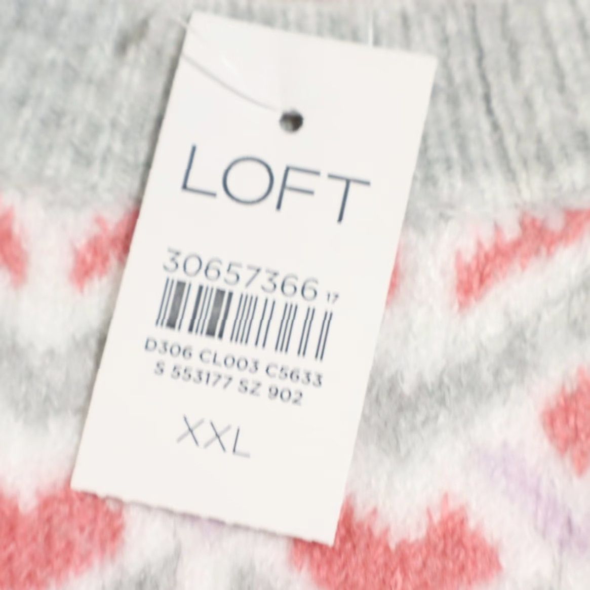 Loft Loft Fair Isle Crewneck Stretch Striped Sweater Gray Women's XXL Shirt Size XXL / US 16-18 / IT 52-54 - 6 Thumbnail