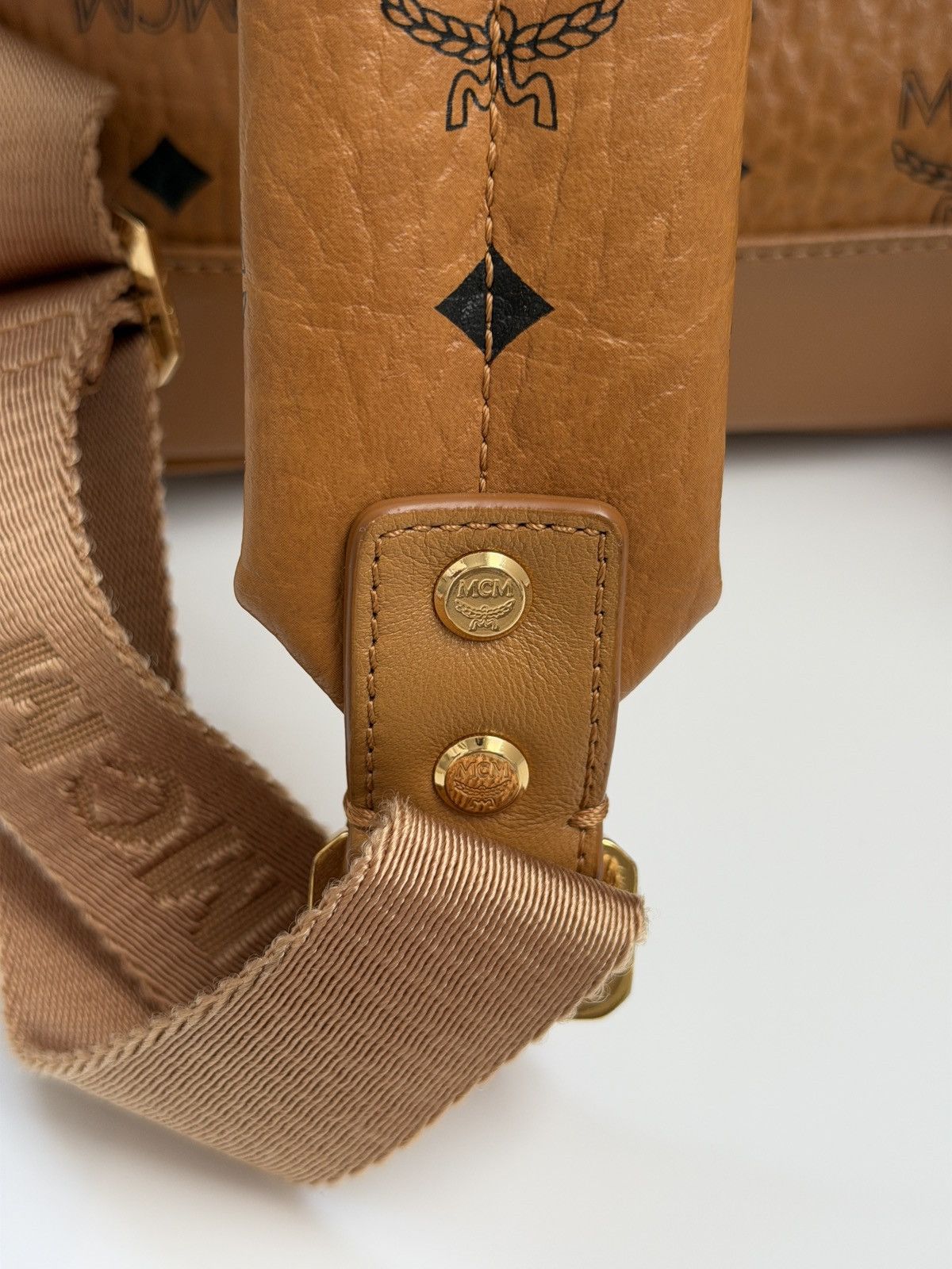 MCM MCM Visetos Backpack in Cognac Size ONE SIZE - 9 Thumbnail