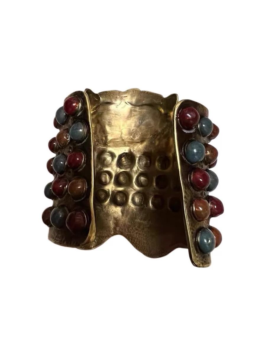 Gucci Gucci Runway Rare Exotic Gemstone Lion Open Bangle Size ONE SIZE - 5 Thumbnail