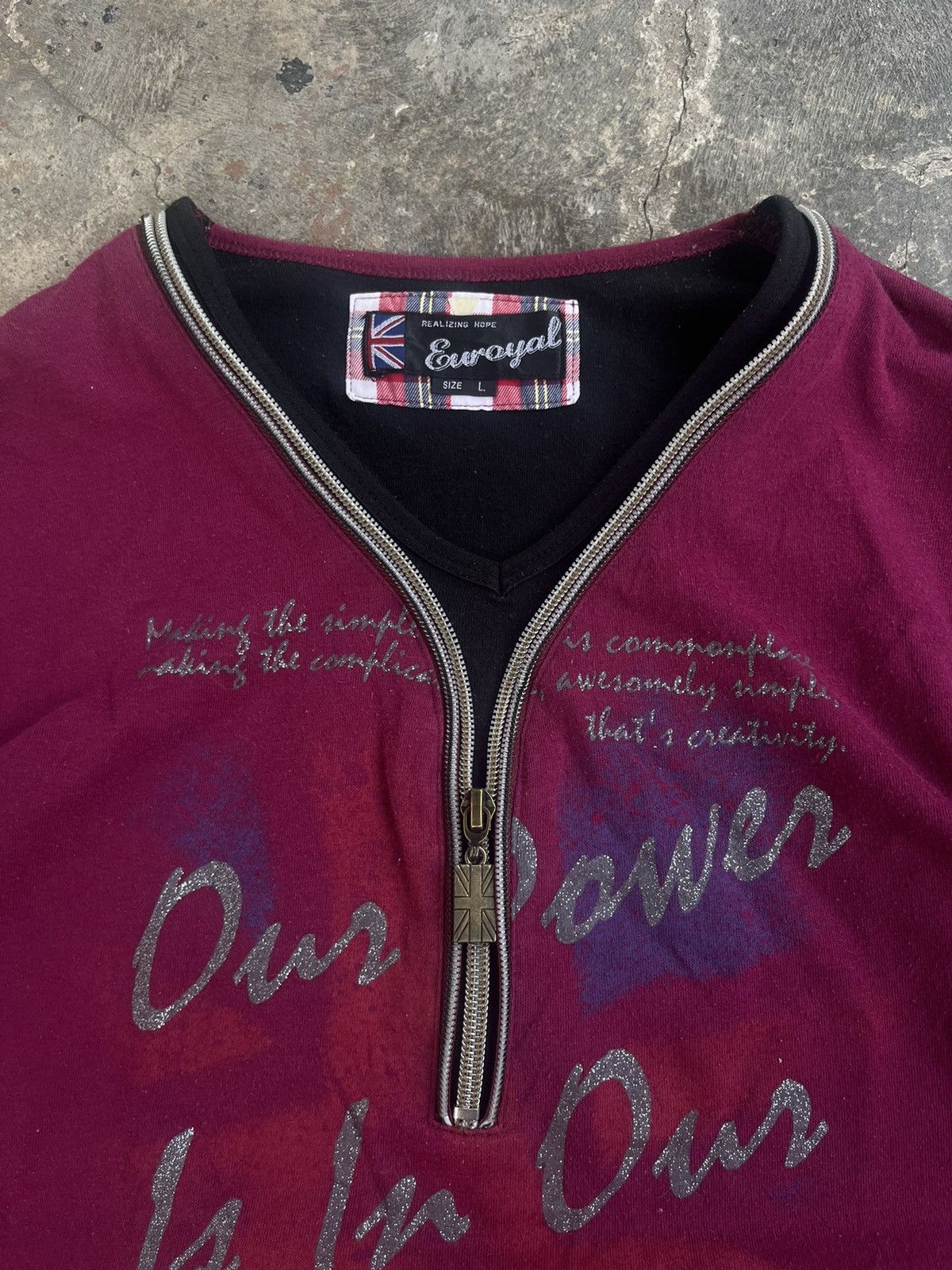 If Six Was Nine × Japanese Brand × Le Grande Bleu (L.G.B.) JAPANESE EUROYAL POEM ZIPPER UP LONGSLEEVE PUNK GOTHIC STYLE Size US M / EU 48-50 / 2 - 3 Thumbnail