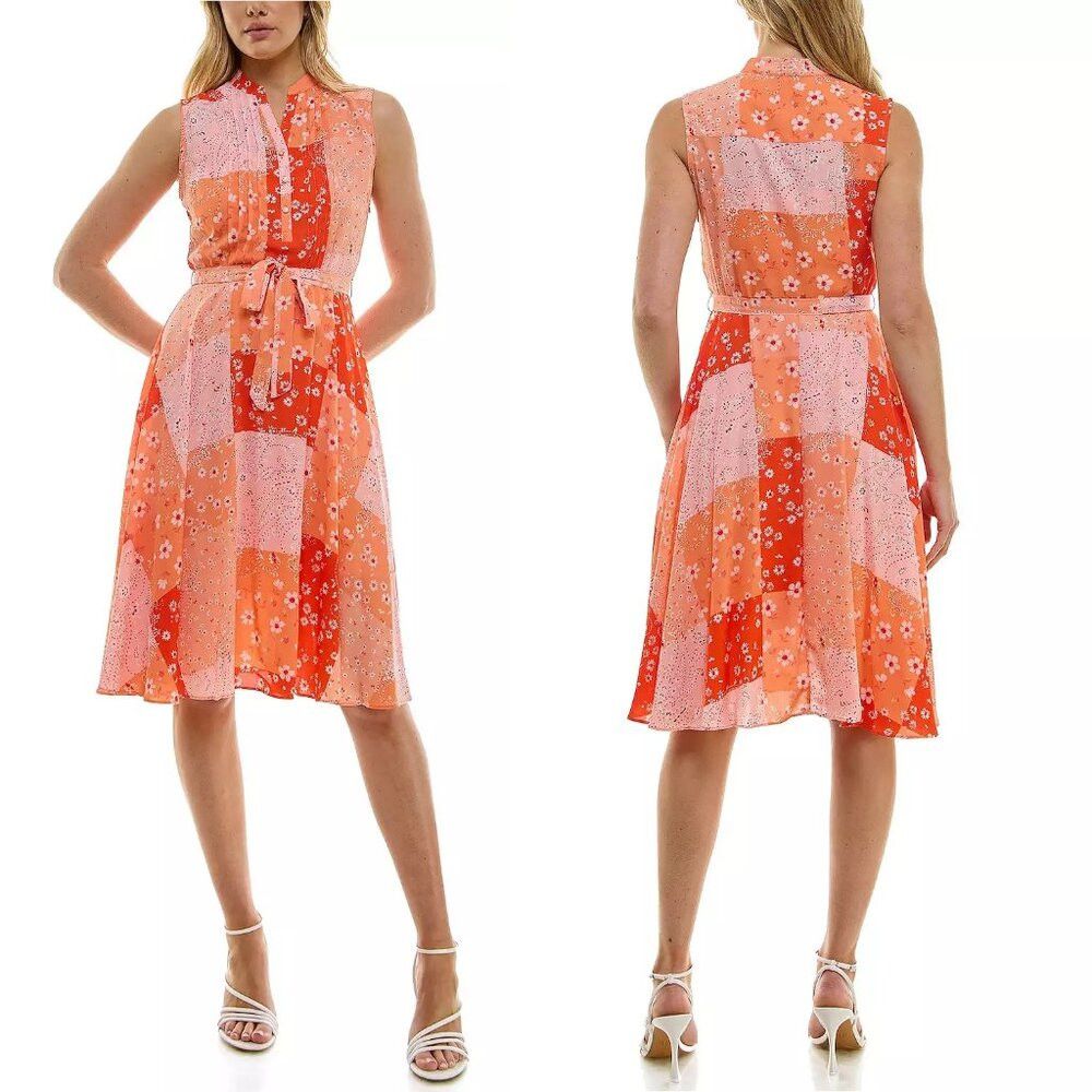 Nanette Lepore NWT New $128 Nanette Lepore Sleeveless Patchwork Shirt Dres Size M / US 6-8 / IT 42-44 - 1 Thumbnail